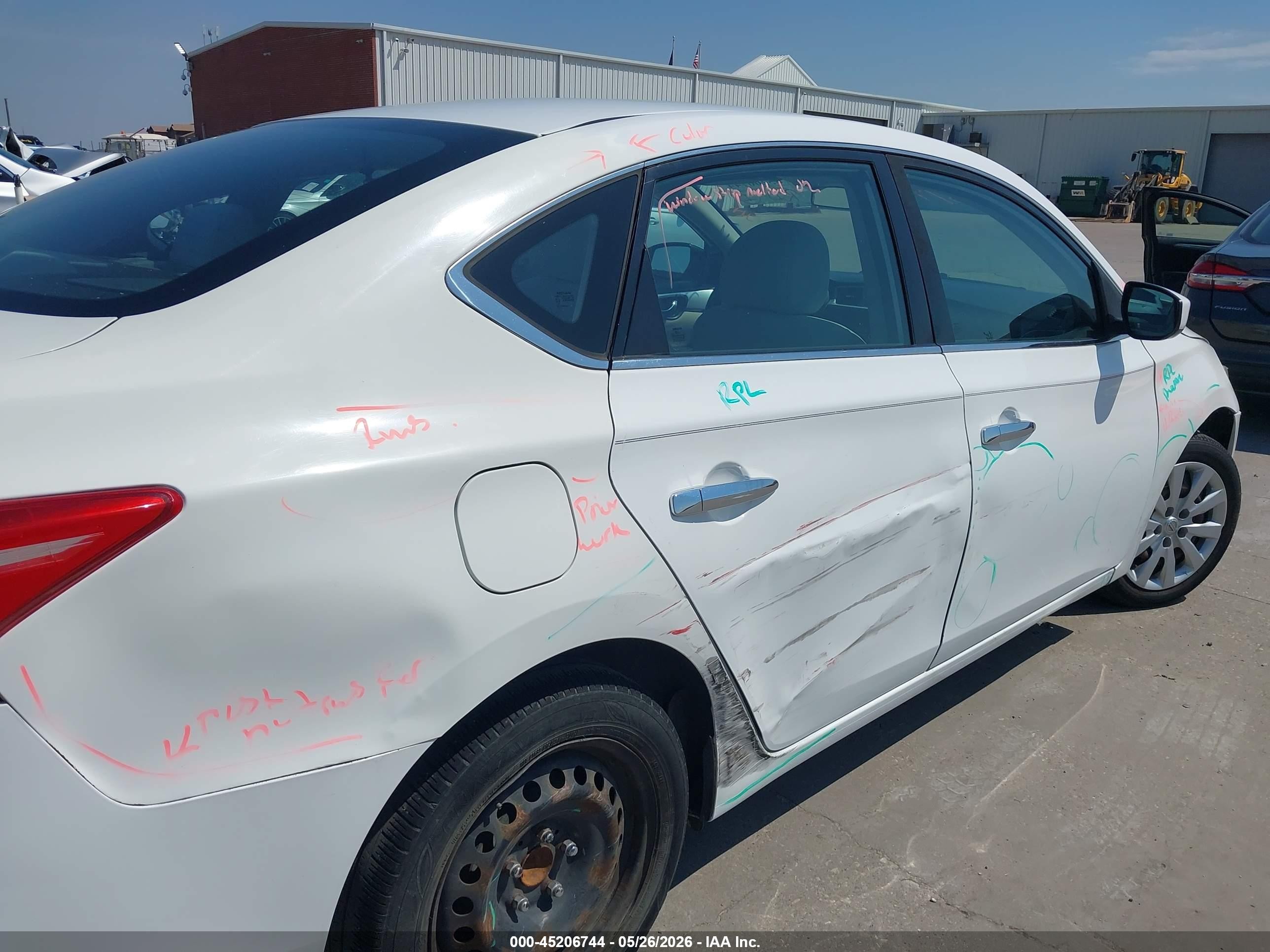 2017 Nissan Sentra S White vin: 3N1AB7AP1HY344086