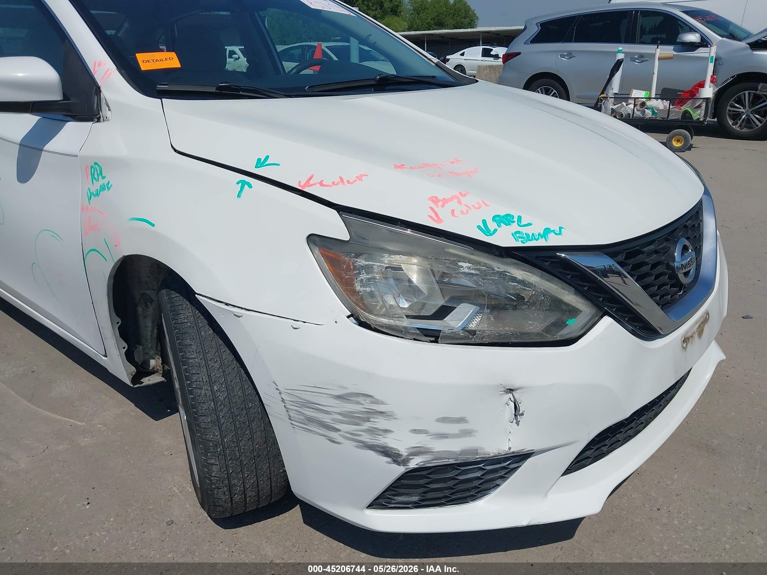 2017 Nissan Sentra S White vin: 3N1AB7AP1HY344086
