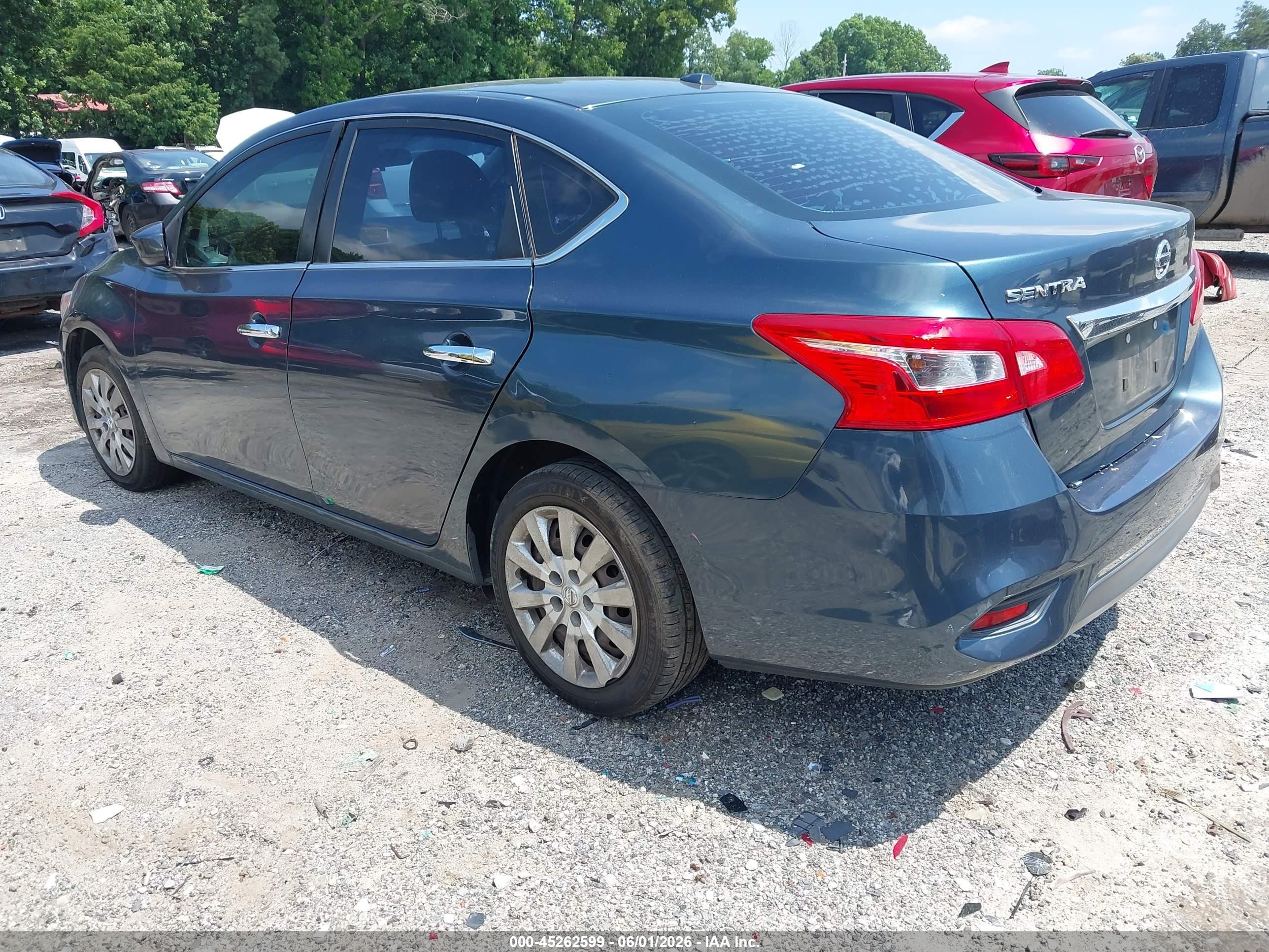 2017 Nissan Sentra Sv Gray vin: 3N1AB7AP1HY349093