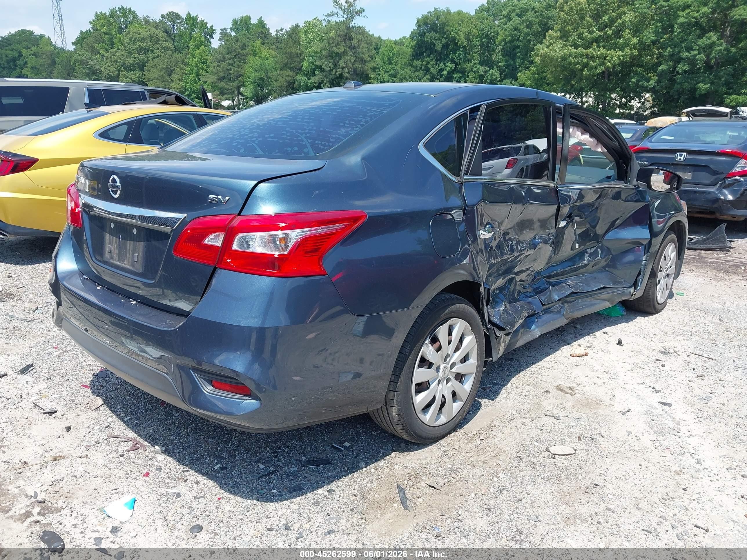 2017 Nissan Sentra Sv Gray vin: 3N1AB7AP1HY349093