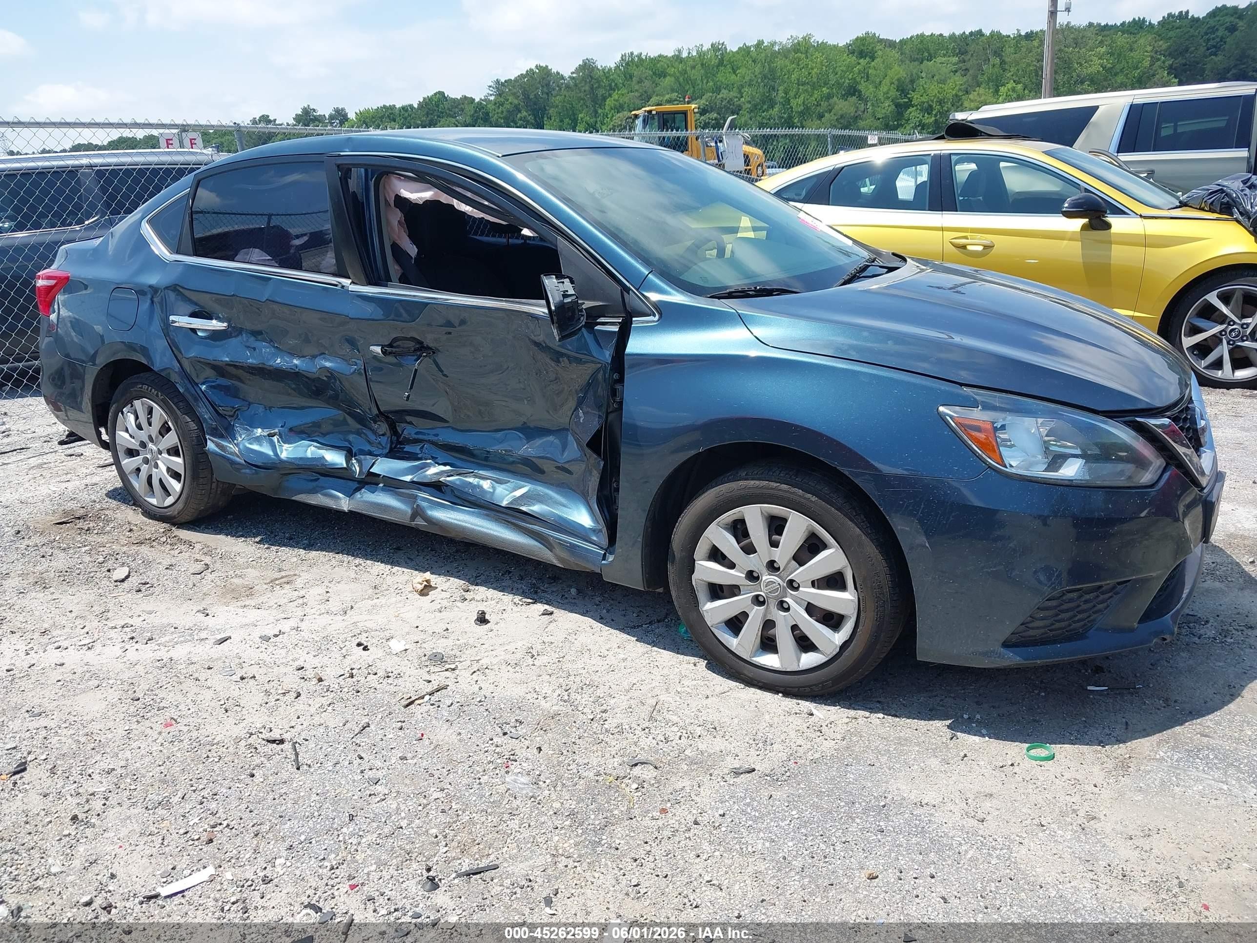 2017 Nissan Sentra Sv Gray vin: 3N1AB7AP1HY349093