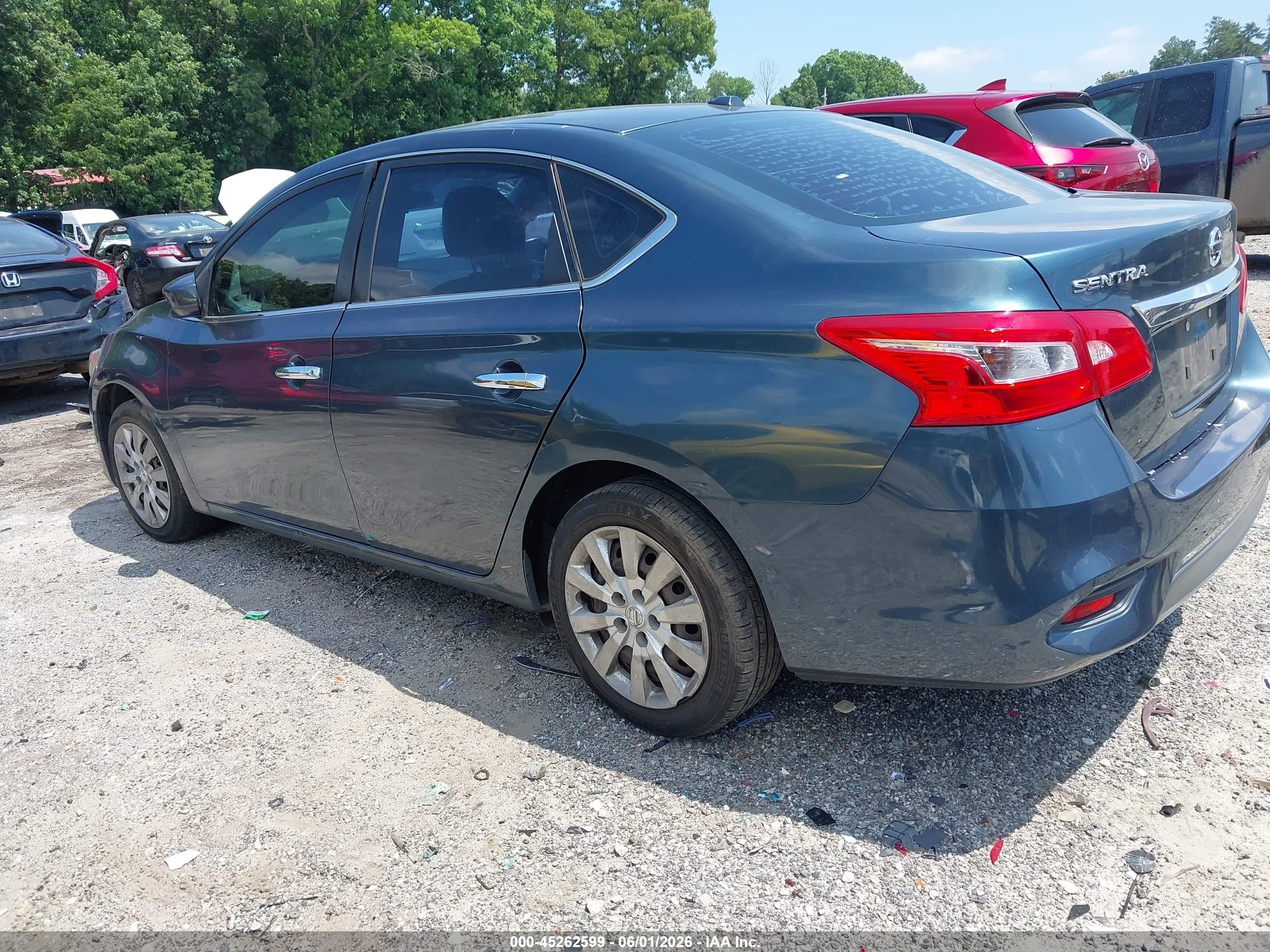 2017 Nissan Sentra Sv Gray vin: 3N1AB7AP1HY349093
