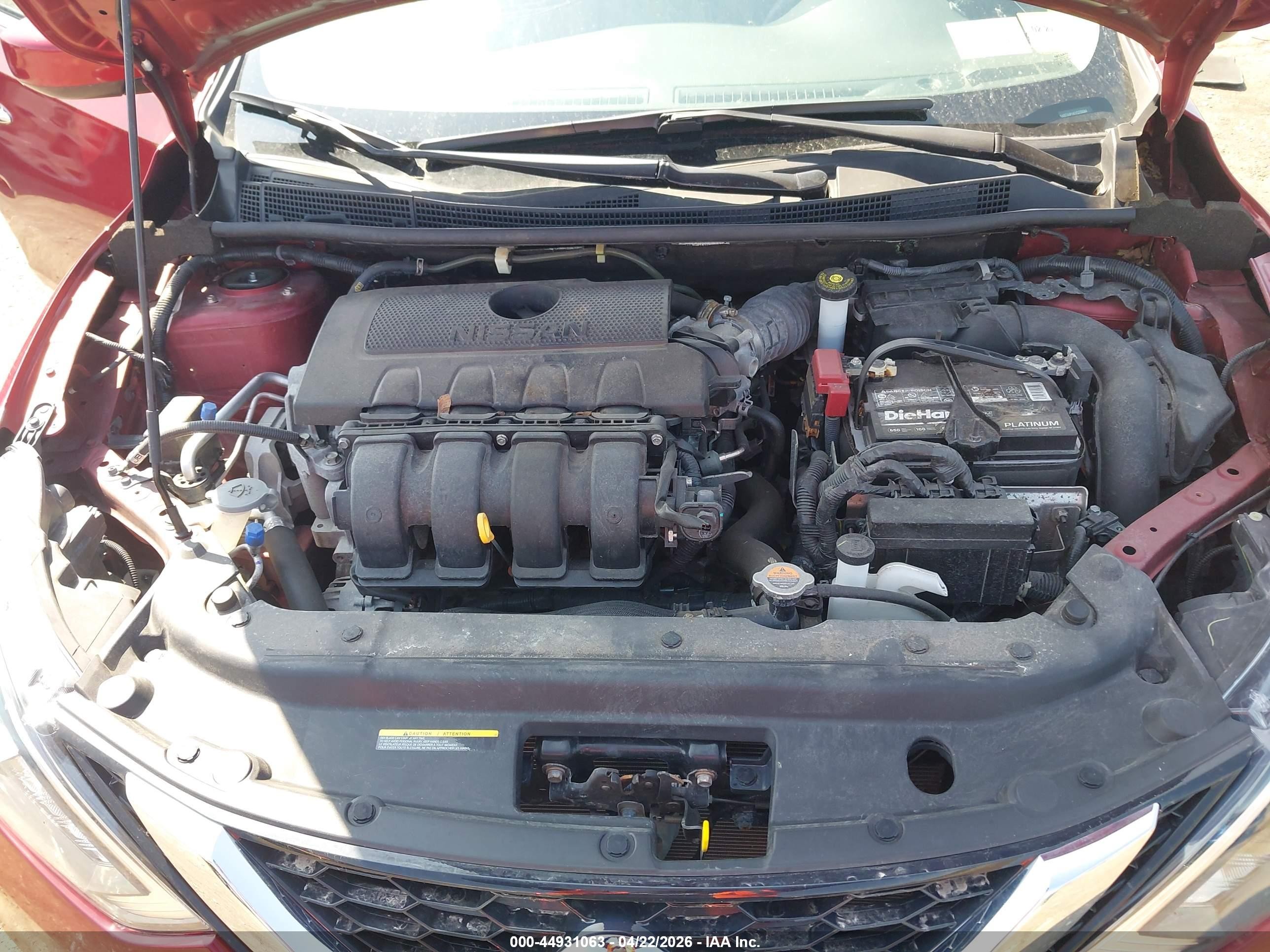 2019 Nissan Sentra Sv Красный vin: 3N1AB7AP1KY275584