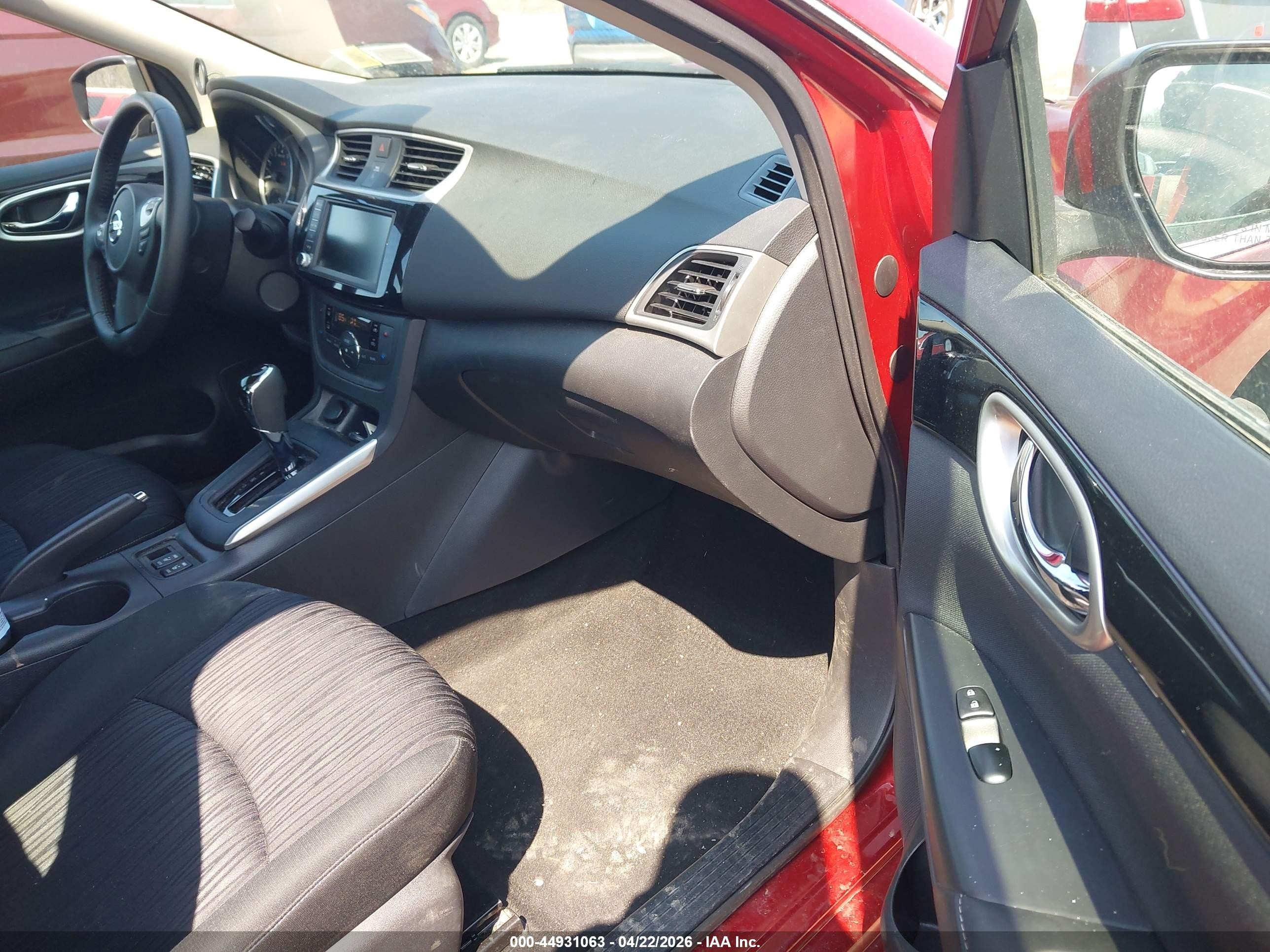 2019 Nissan Sentra Sv Красный vin: 3N1AB7AP1KY275584