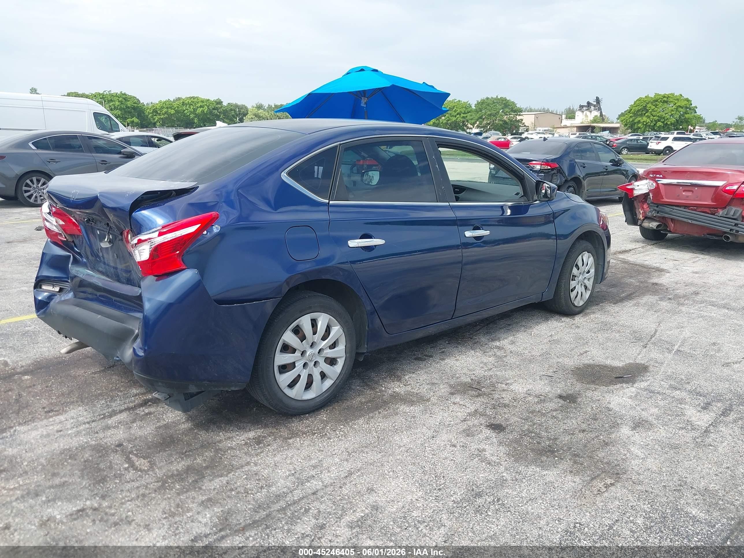 2019 Nissan Sentra S Blue vin: 3N1AB7AP1KY330325