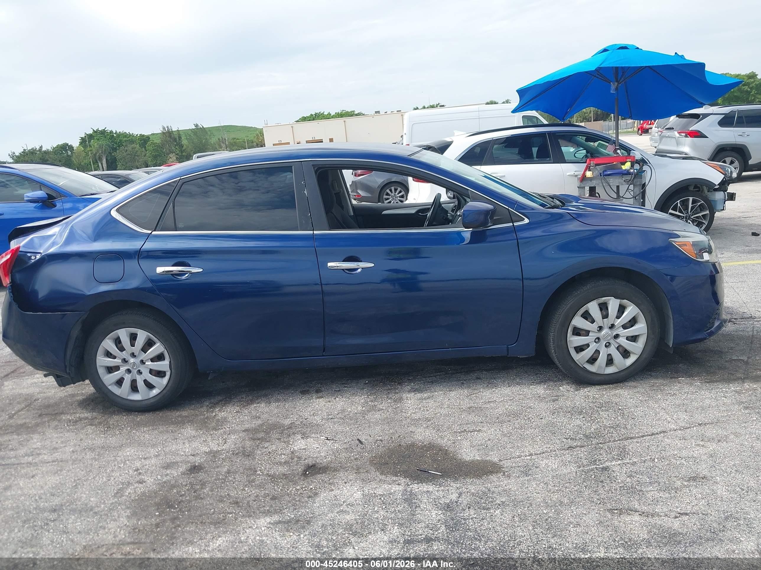 2019 Nissan Sentra S Blue vin: 3N1AB7AP1KY330325