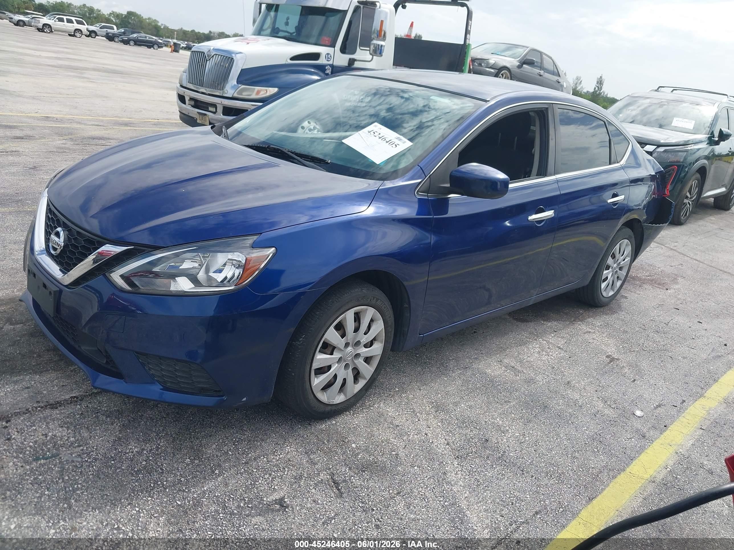 2019 Nissan Sentra S Blue vin: 3N1AB7AP1KY330325
