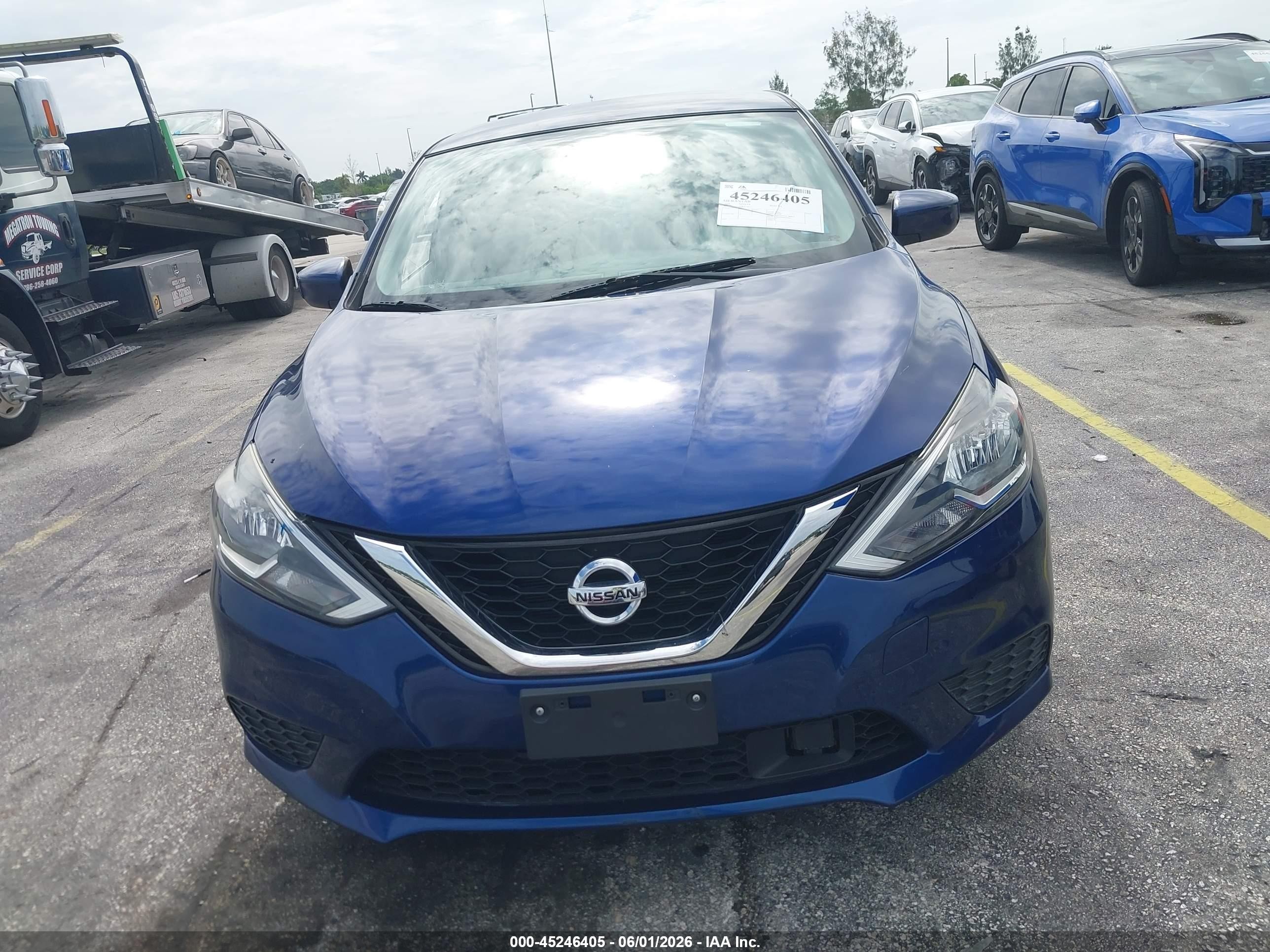2019 Nissan Sentra S Blue vin: 3N1AB7AP1KY330325