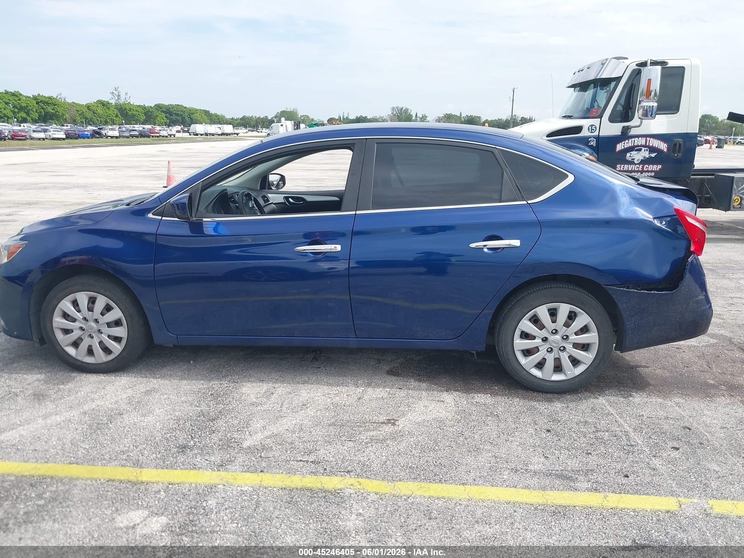 2019 Nissan Sentra S Blue vin: 3N1AB7AP1KY330325