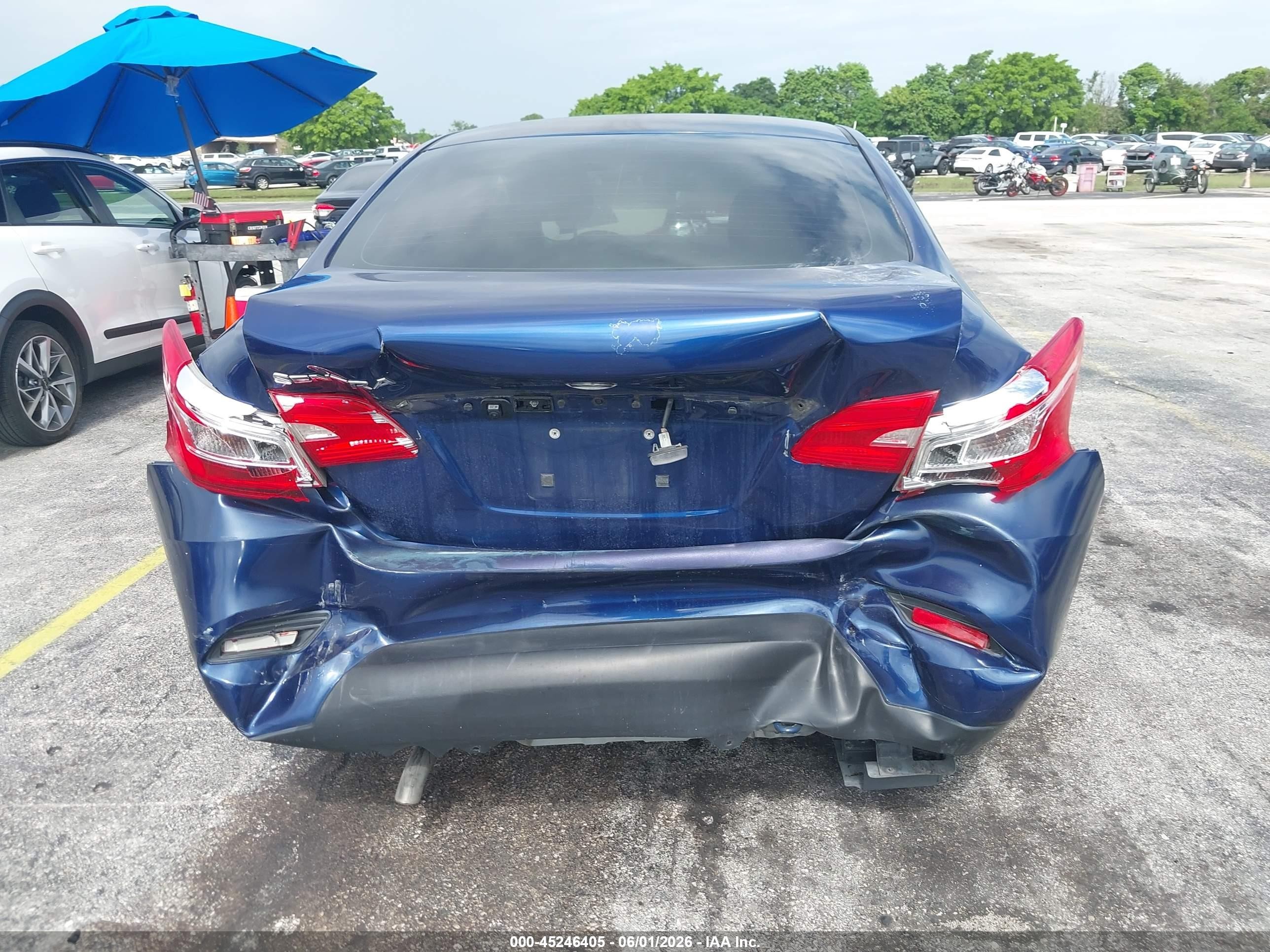 2019 Nissan Sentra S Blue vin: 3N1AB7AP1KY330325