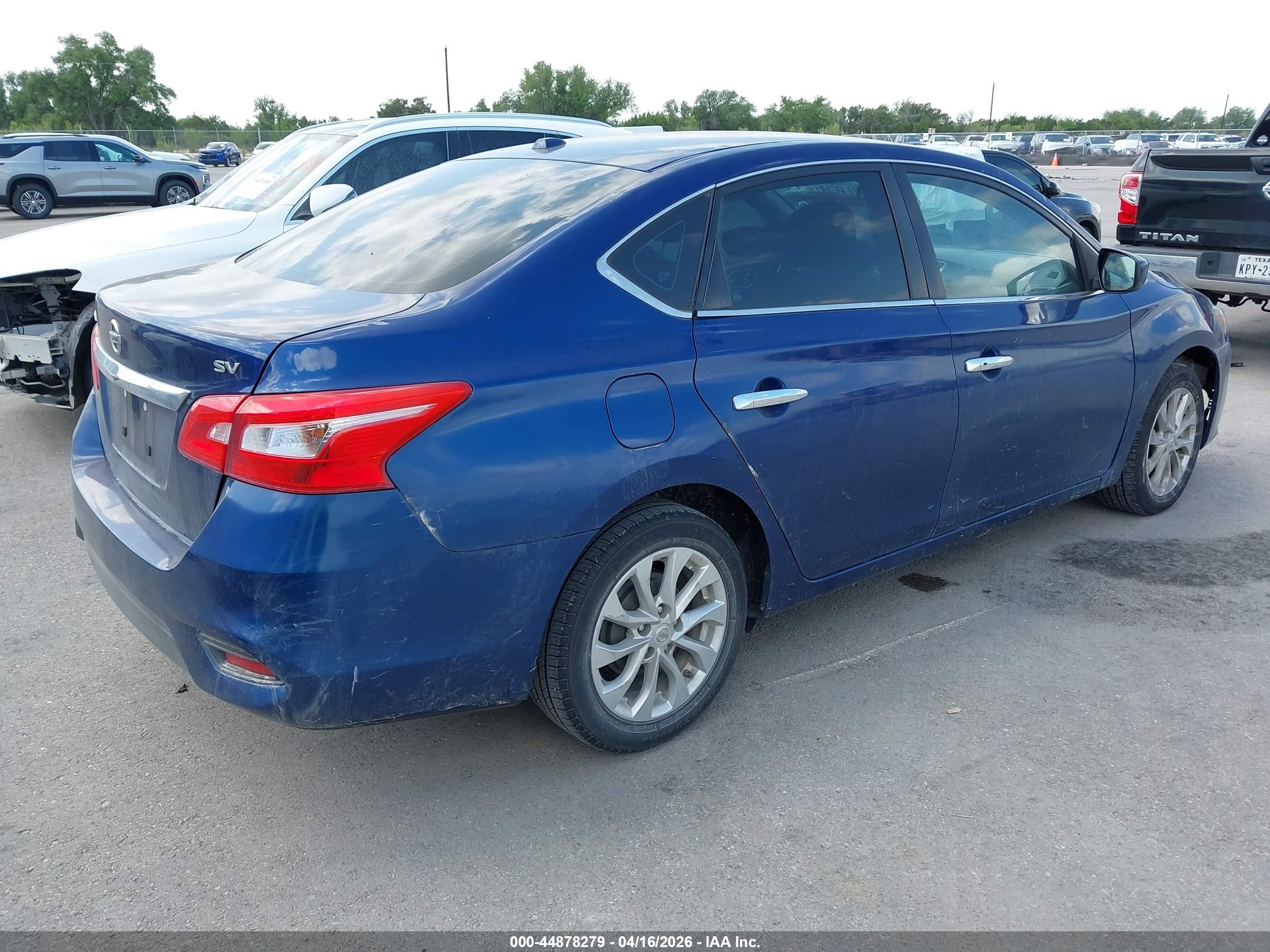 2019 Nissan Sentra Sv Dark Blue vin: 3N1AB7AP1KY362210