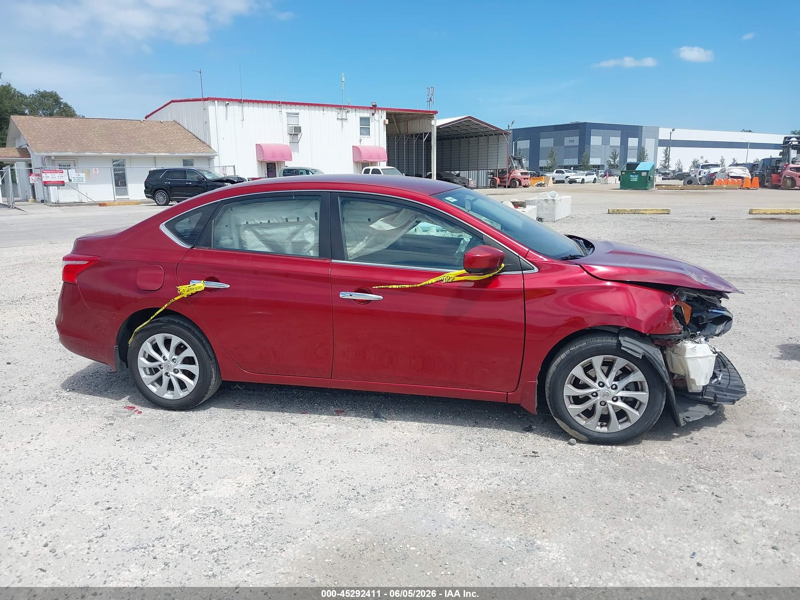 2019 Nissan Sentra Sv Maroon vin: 3N1AB7AP1KY380447