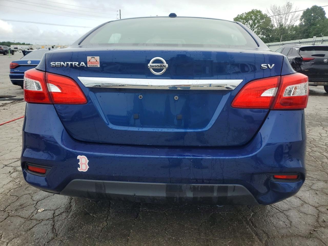 2019 Nissan Sentra Sv Синий vin: 3N1AB7AP1KY386684
