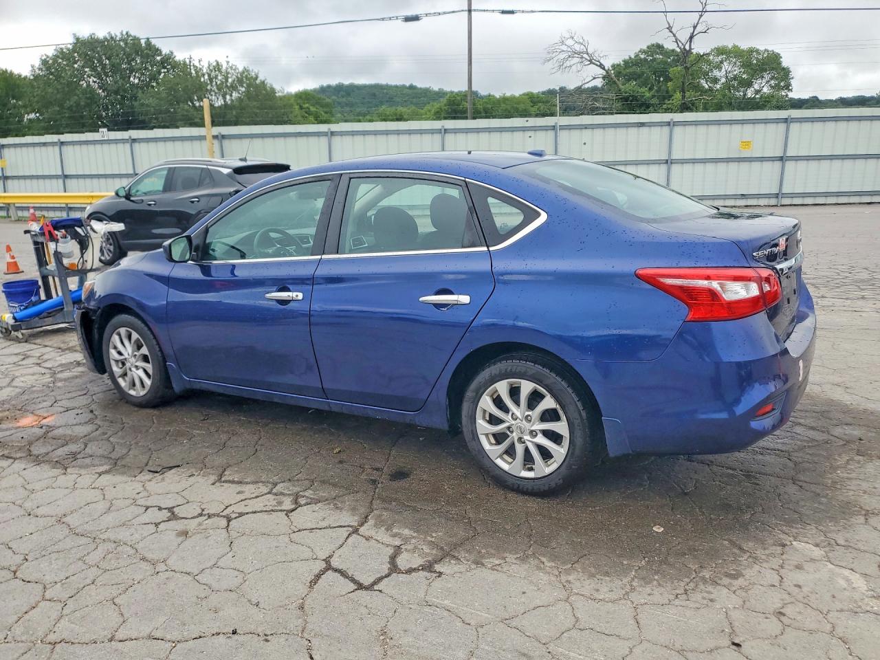 2019 Nissan Sentra Sv Синий vin: 3N1AB7AP1KY386684