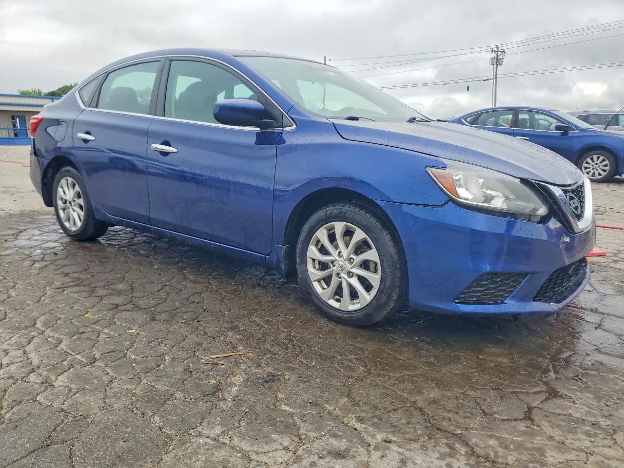 2019 Nissan Sentra Sv Синий vin: 3N1AB7AP1KY386684