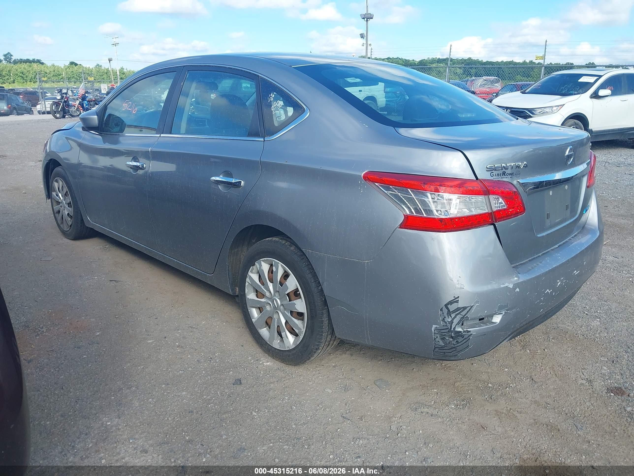 2013 Nissan Sentra Sv Silver vin: 3N1AB7AP2DL561685