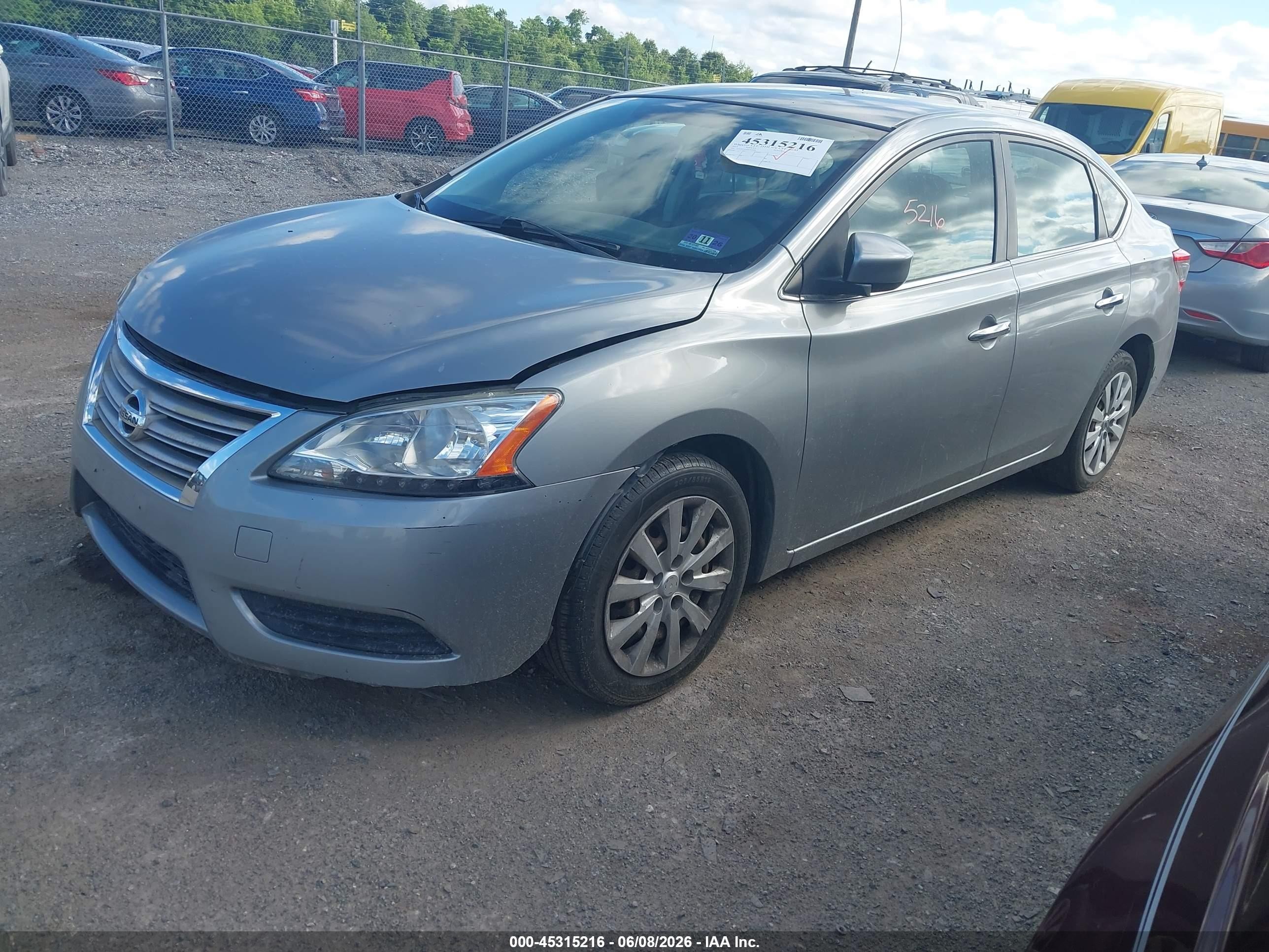 2013 Nissan Sentra Sv Silver vin: 3N1AB7AP2DL561685