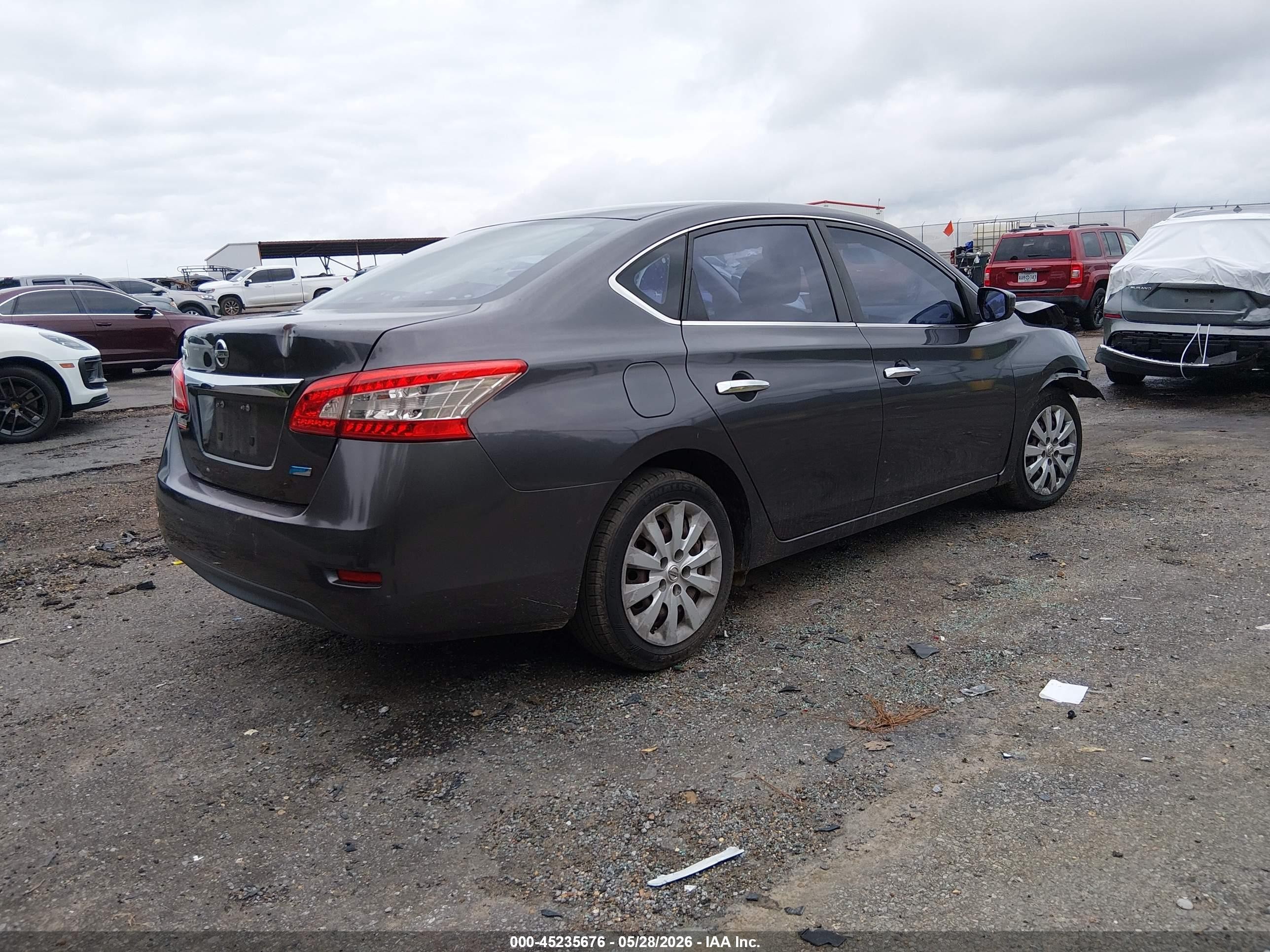 2013 Nissan Sentra S Gray vin: 3N1AB7AP2DL611162