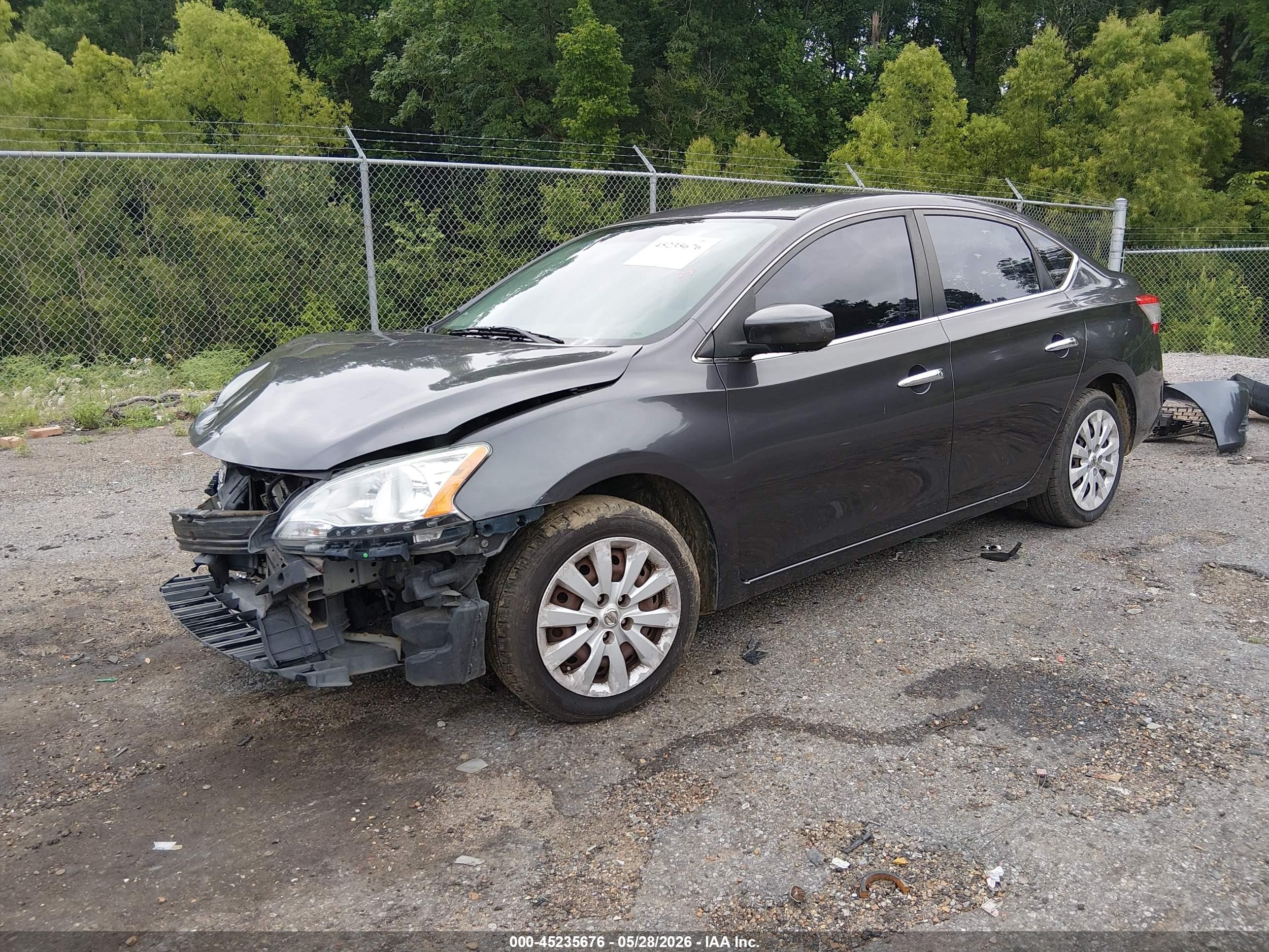 2013 Nissan Sentra S Gray vin: 3N1AB7AP2DL611162