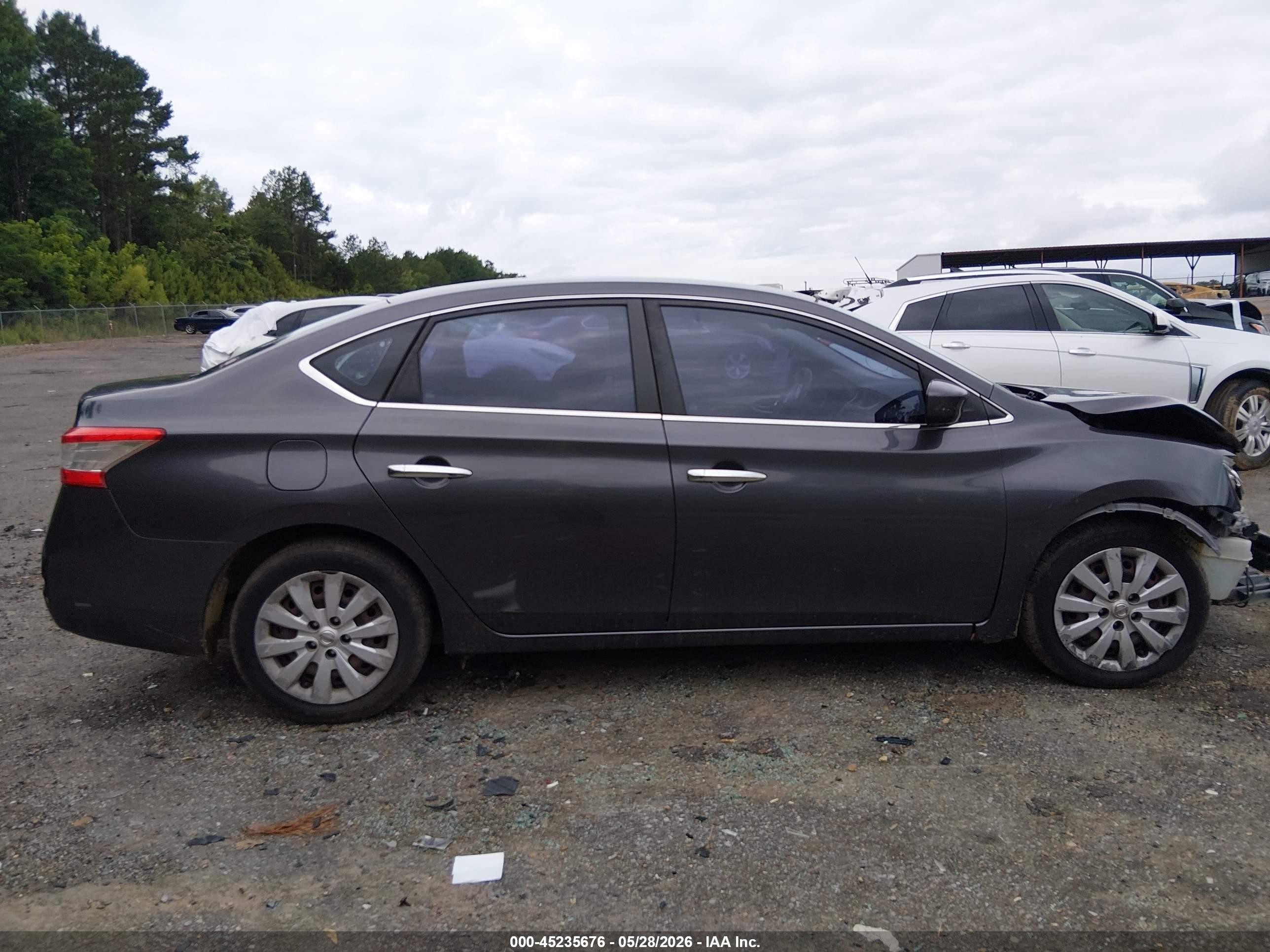 2013 Nissan Sentra S Gray vin: 3N1AB7AP2DL611162