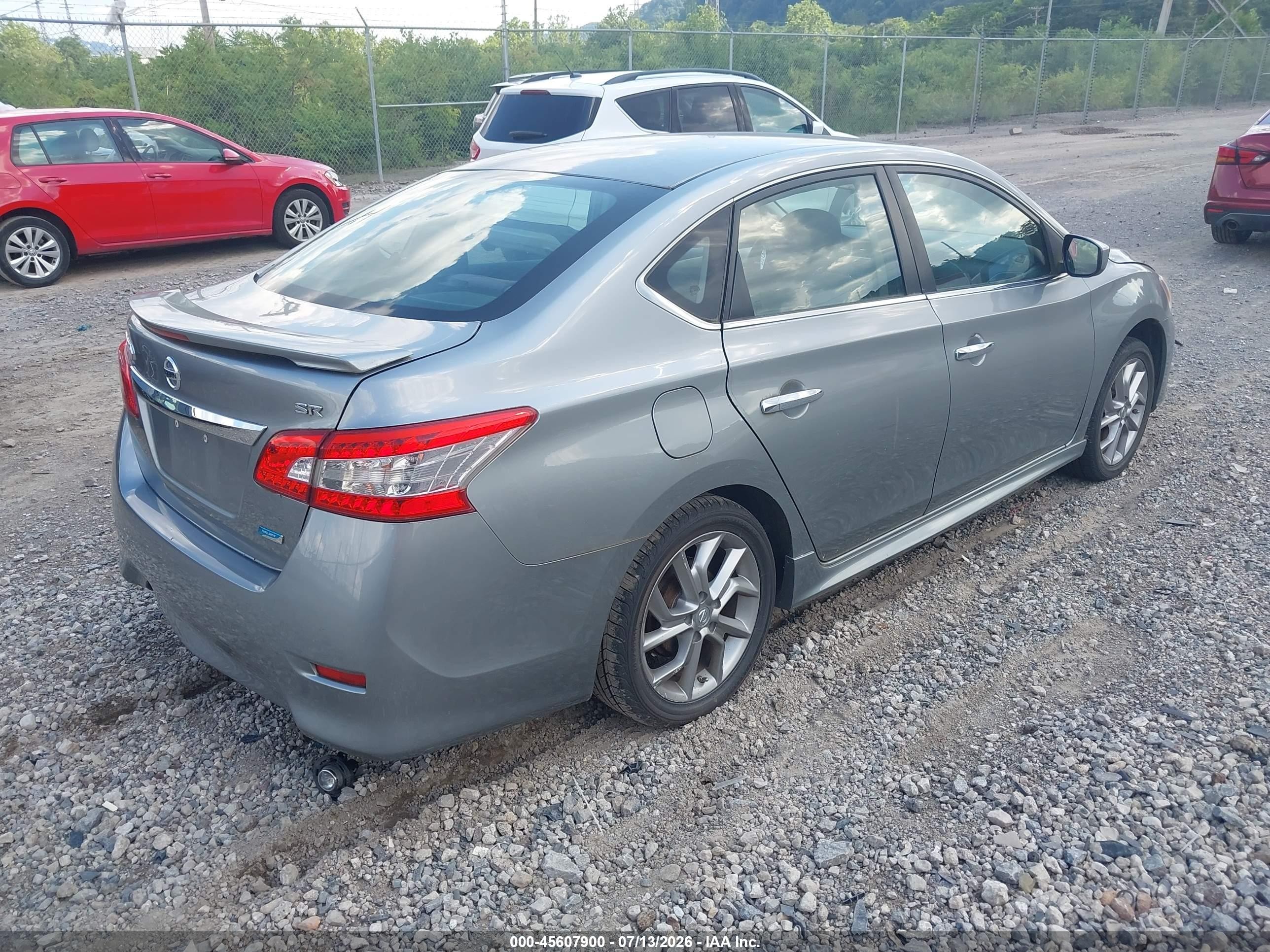 2013 Nissan Sentra Sr Silver vin: 3N1AB7AP2DL616328