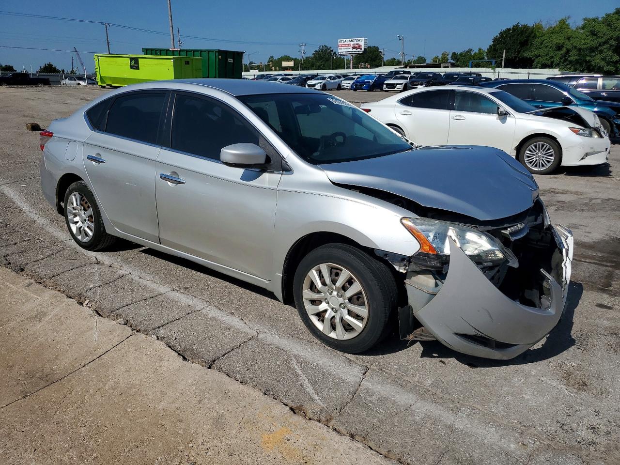 2013 Nissan Sentra S Silver vin: 3N1AB7AP2DL633341