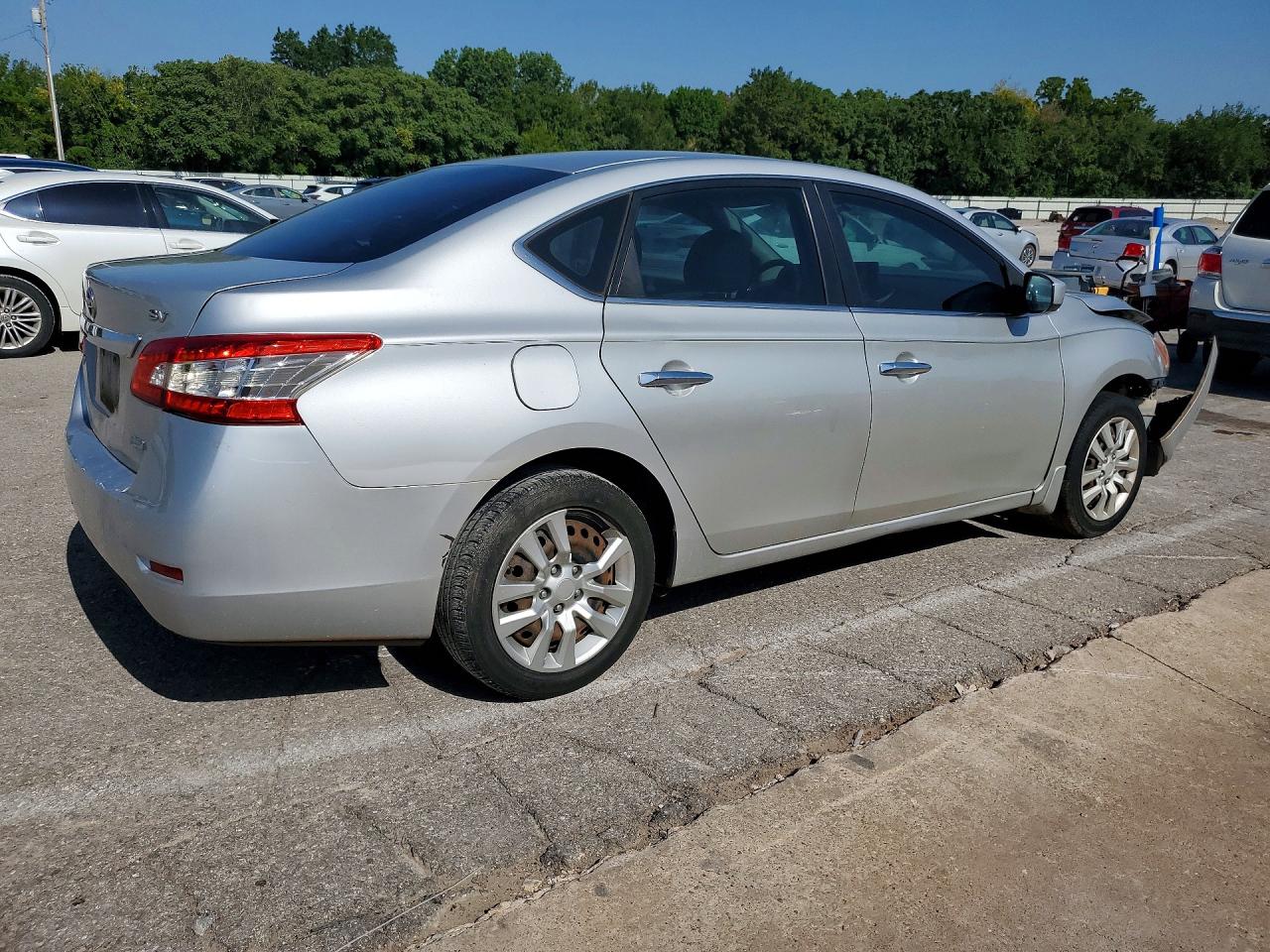 2013 Nissan Sentra S Silver vin: 3N1AB7AP2DL633341