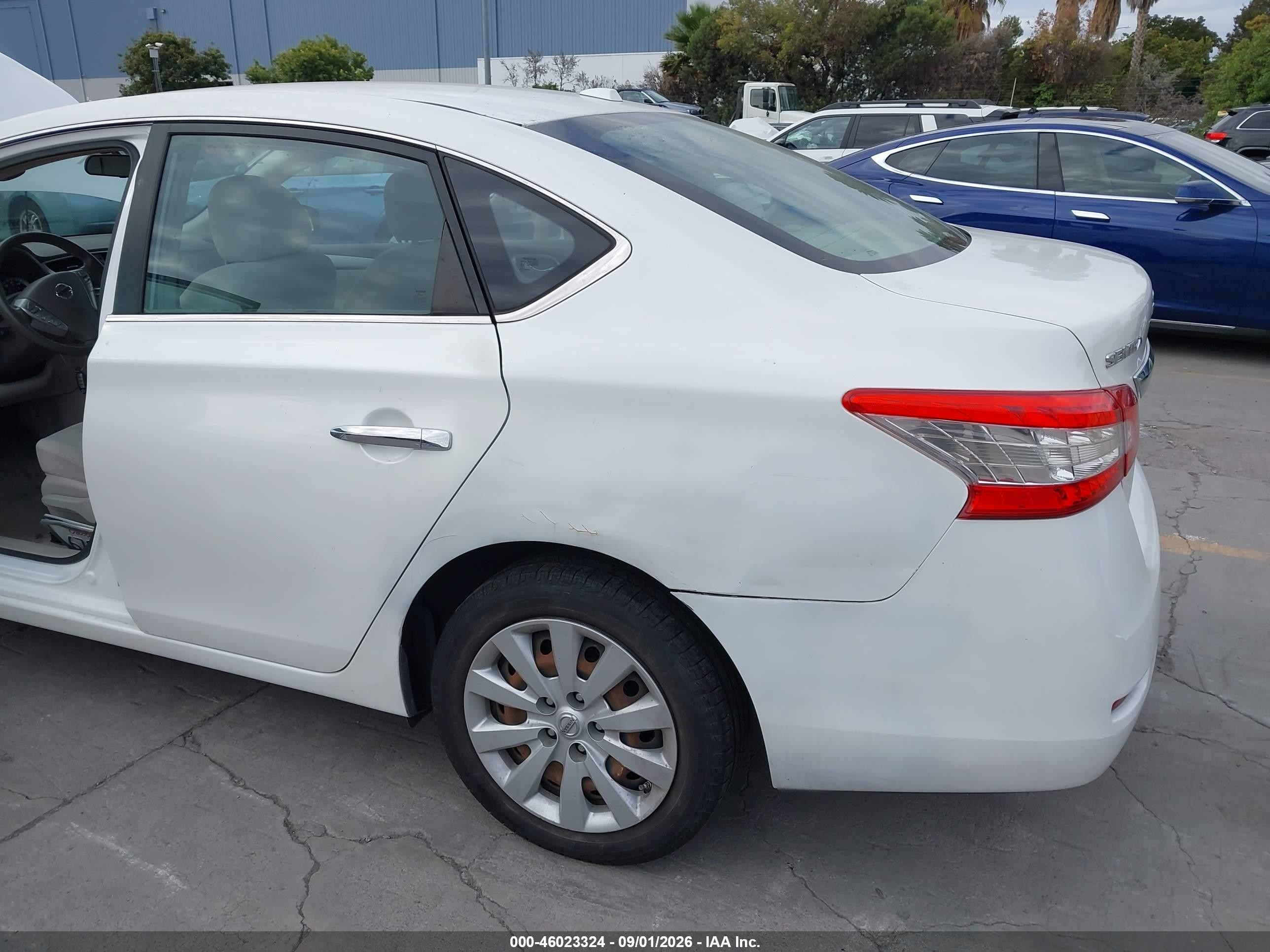2013 Nissan Sentra Sv White vin: 3N1AB7AP2DL635168