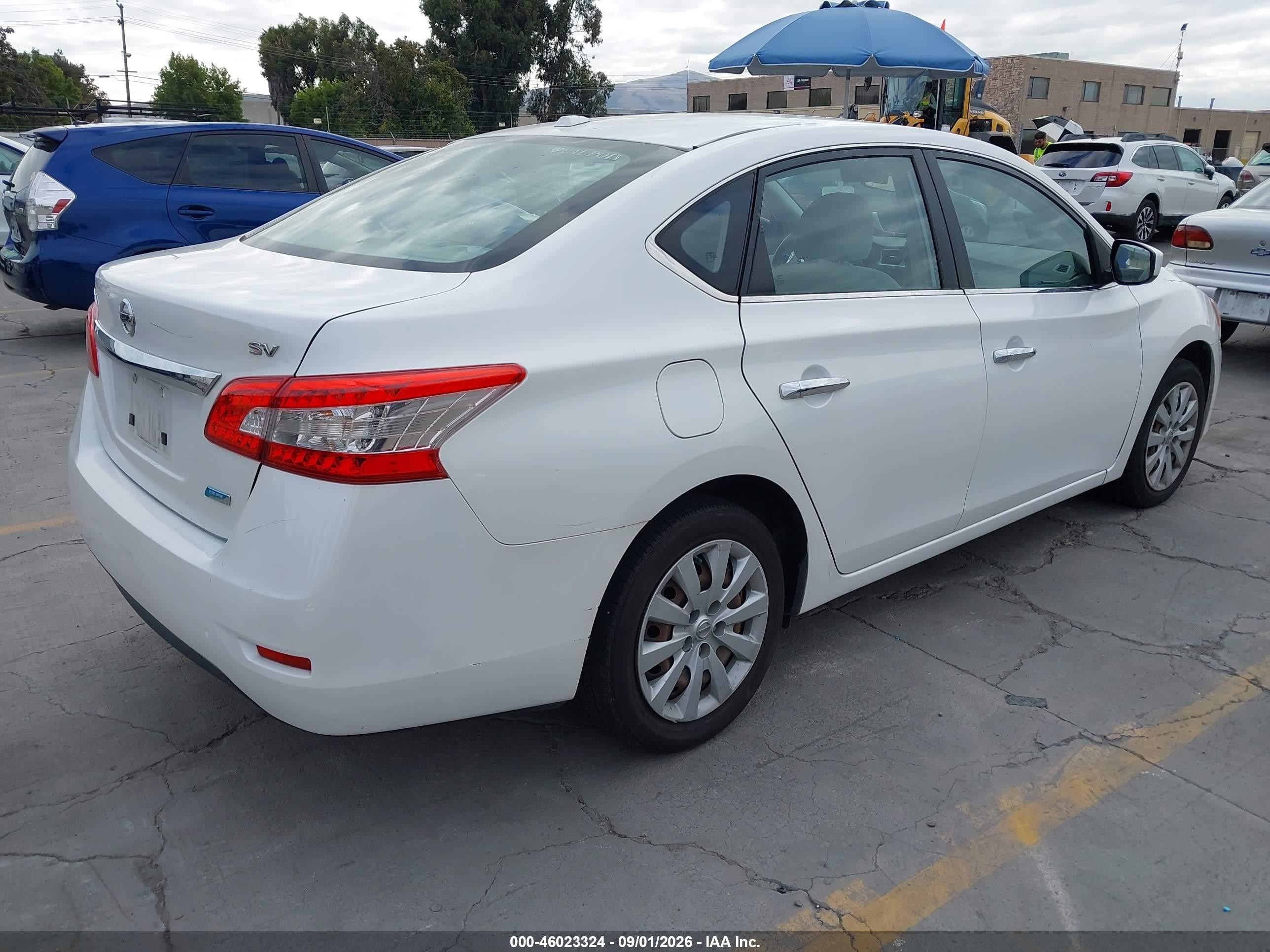 2013 Nissan Sentra Sv White vin: 3N1AB7AP2DL635168
