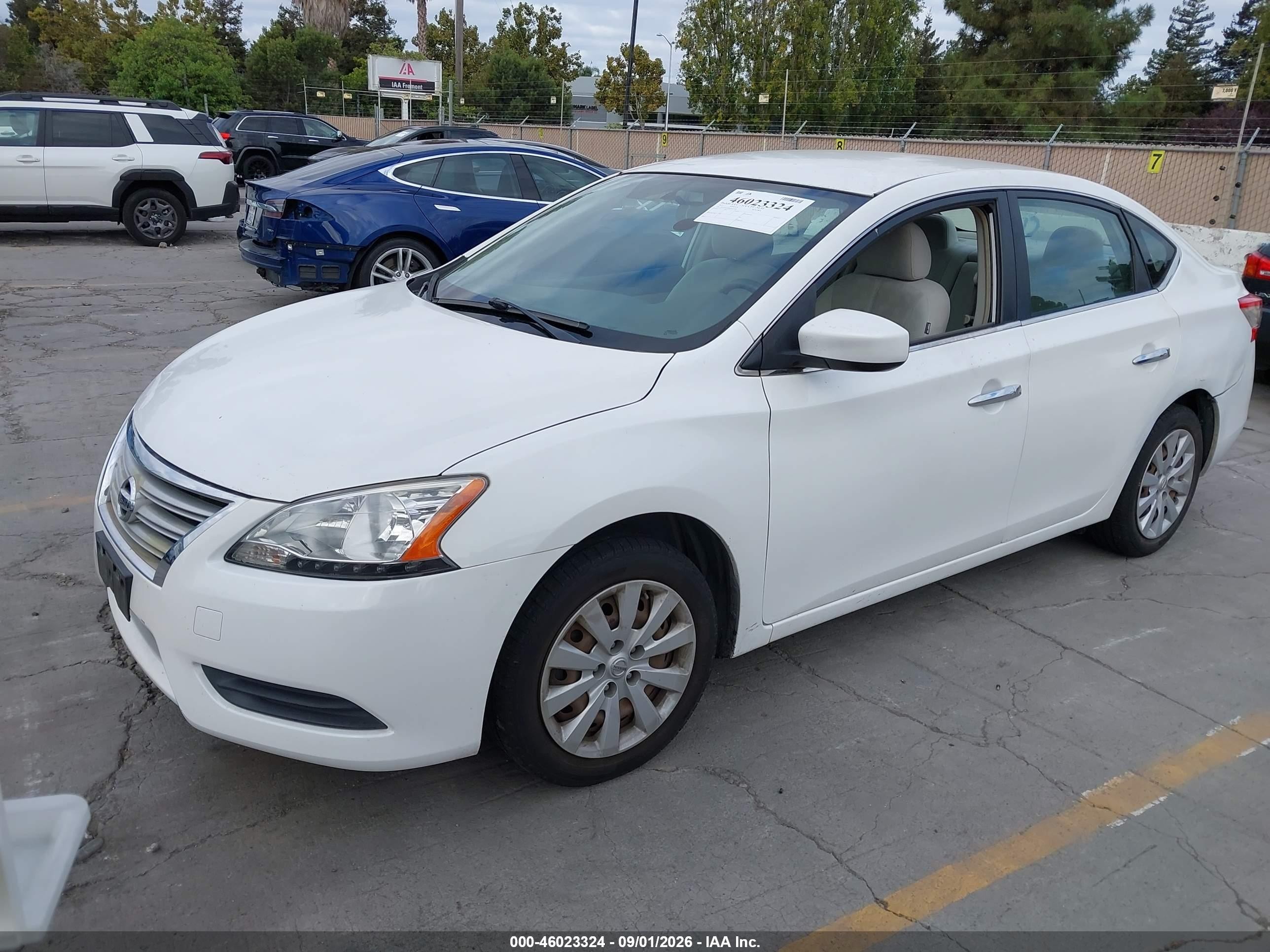 2013 Nissan Sentra Sv White vin: 3N1AB7AP2DL635168