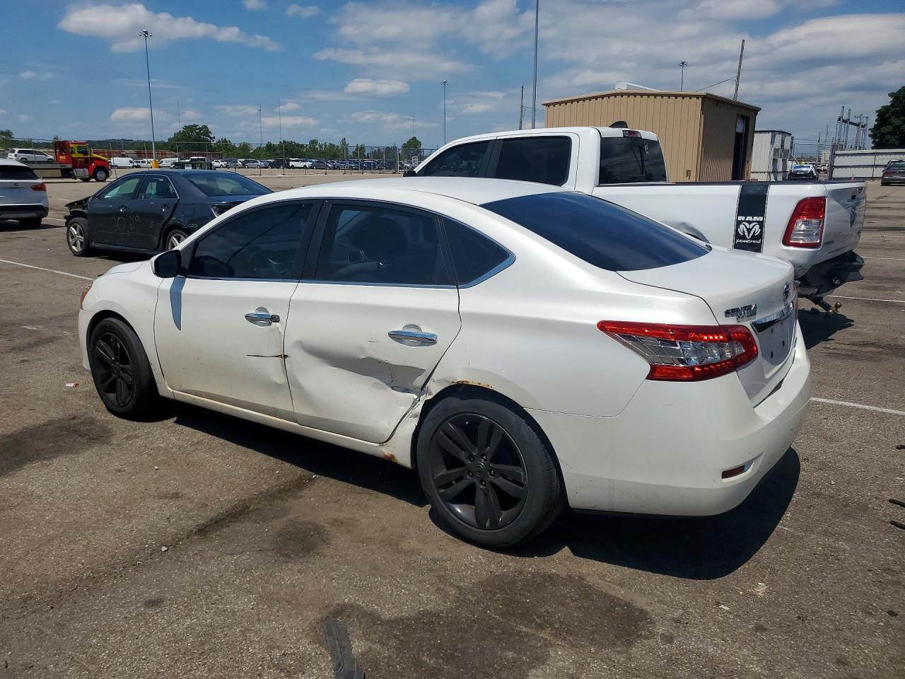 2013 Nissan Sentra S Белый vin: 3N1AB7AP2DL651287