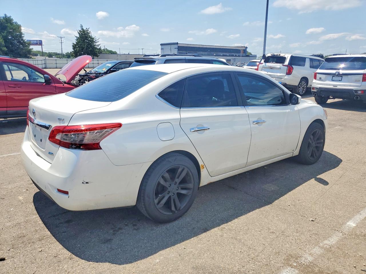 2013 Nissan Sentra S Белый vin: 3N1AB7AP2DL651287
