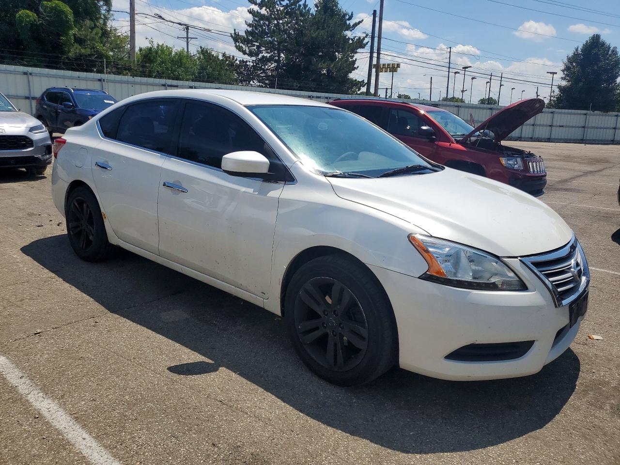 2013 Nissan Sentra S Белый vin: 3N1AB7AP2DL651287
