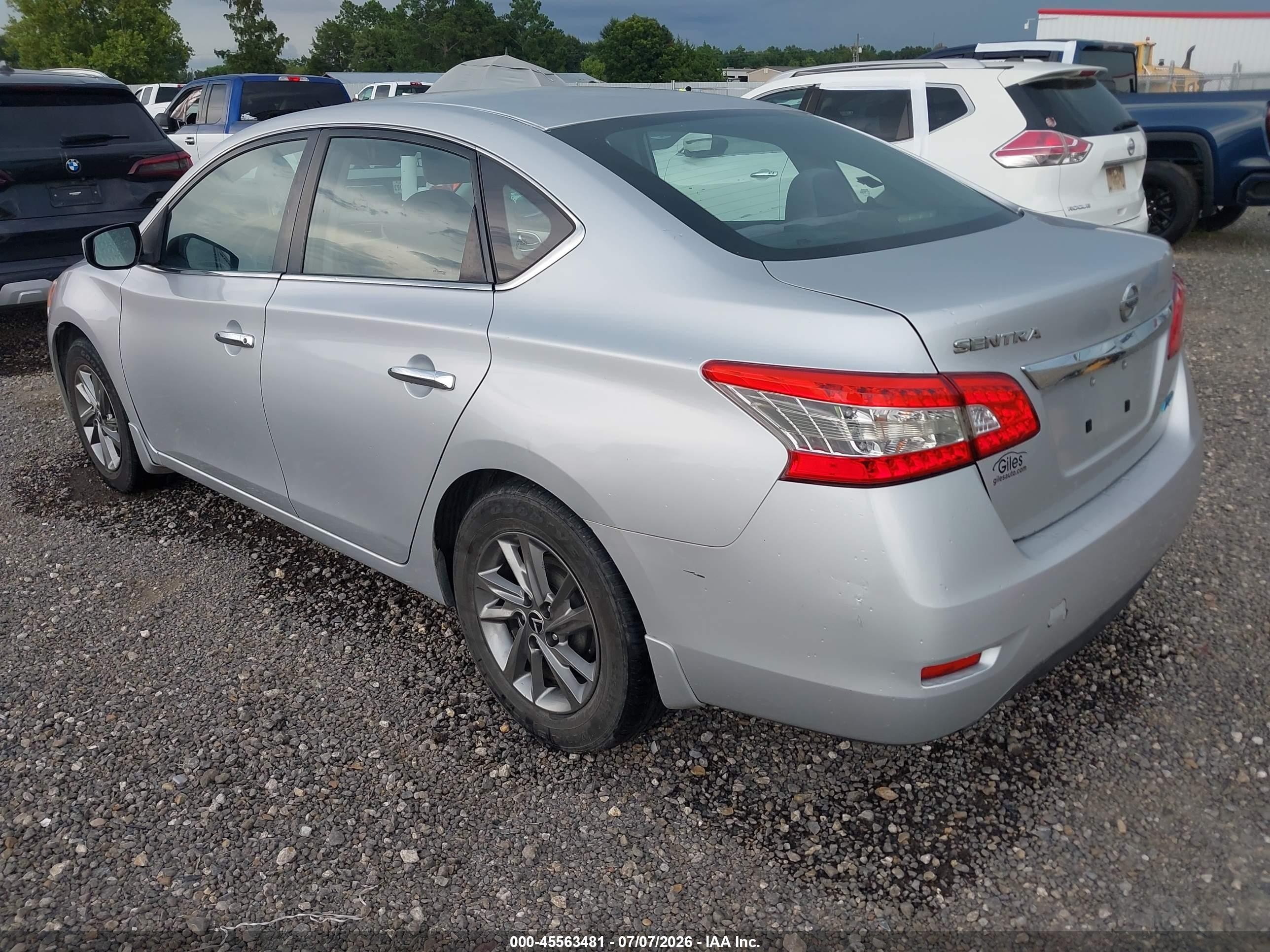 2013 Nissan Sentra Sv Silver vin: 3N1AB7AP2DL656974