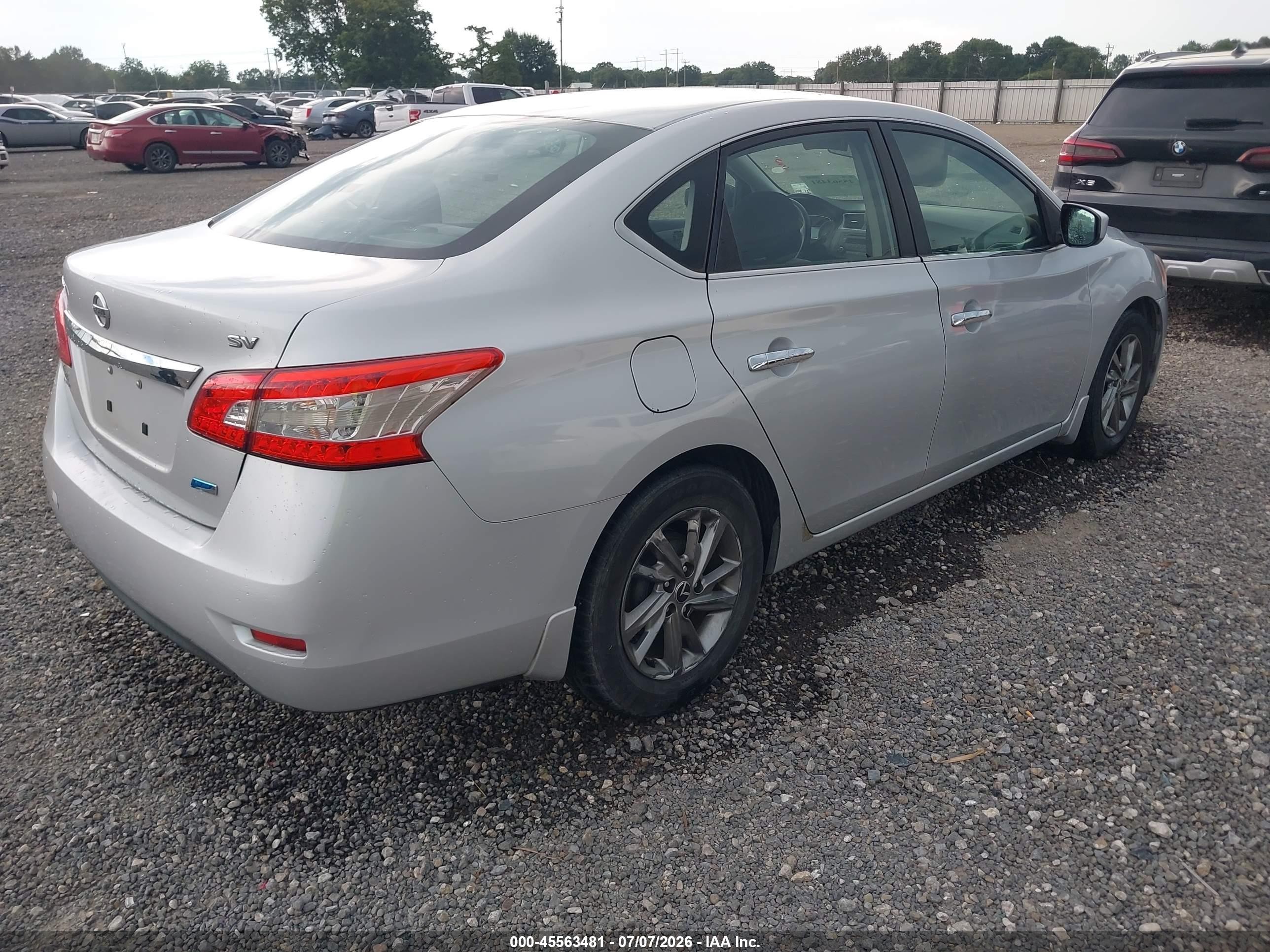 2013 Nissan Sentra Sv Silver vin: 3N1AB7AP2DL656974