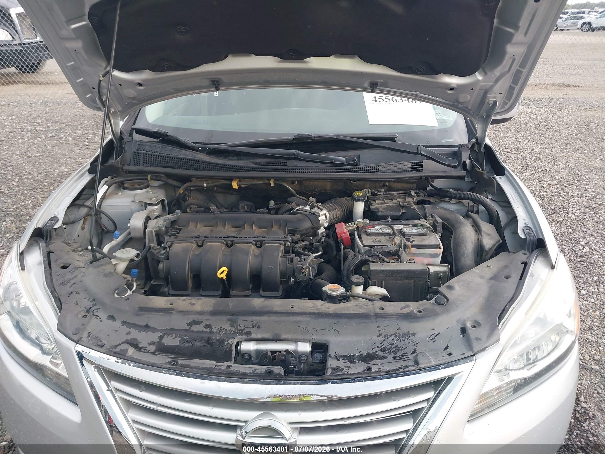 2013 Nissan Sentra Sv Silver vin: 3N1AB7AP2DL656974