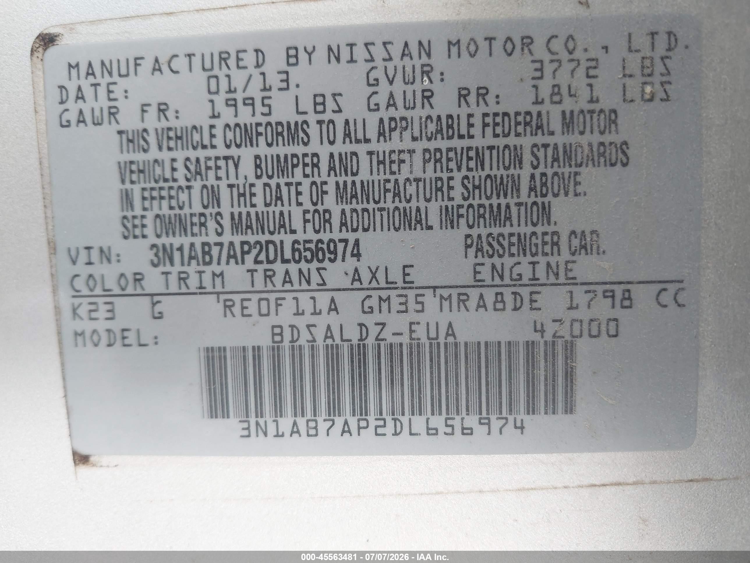 2013 Nissan Sentra Sv Silver vin: 3N1AB7AP2DL656974