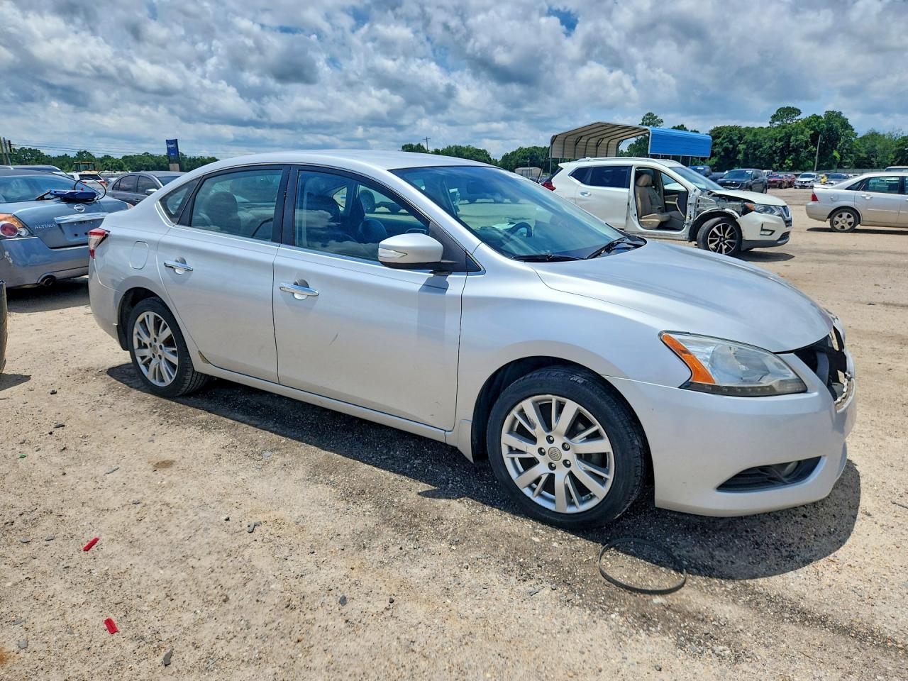 2013 Nissan Sentra S Silver vin: 3N1AB7AP2DL665979