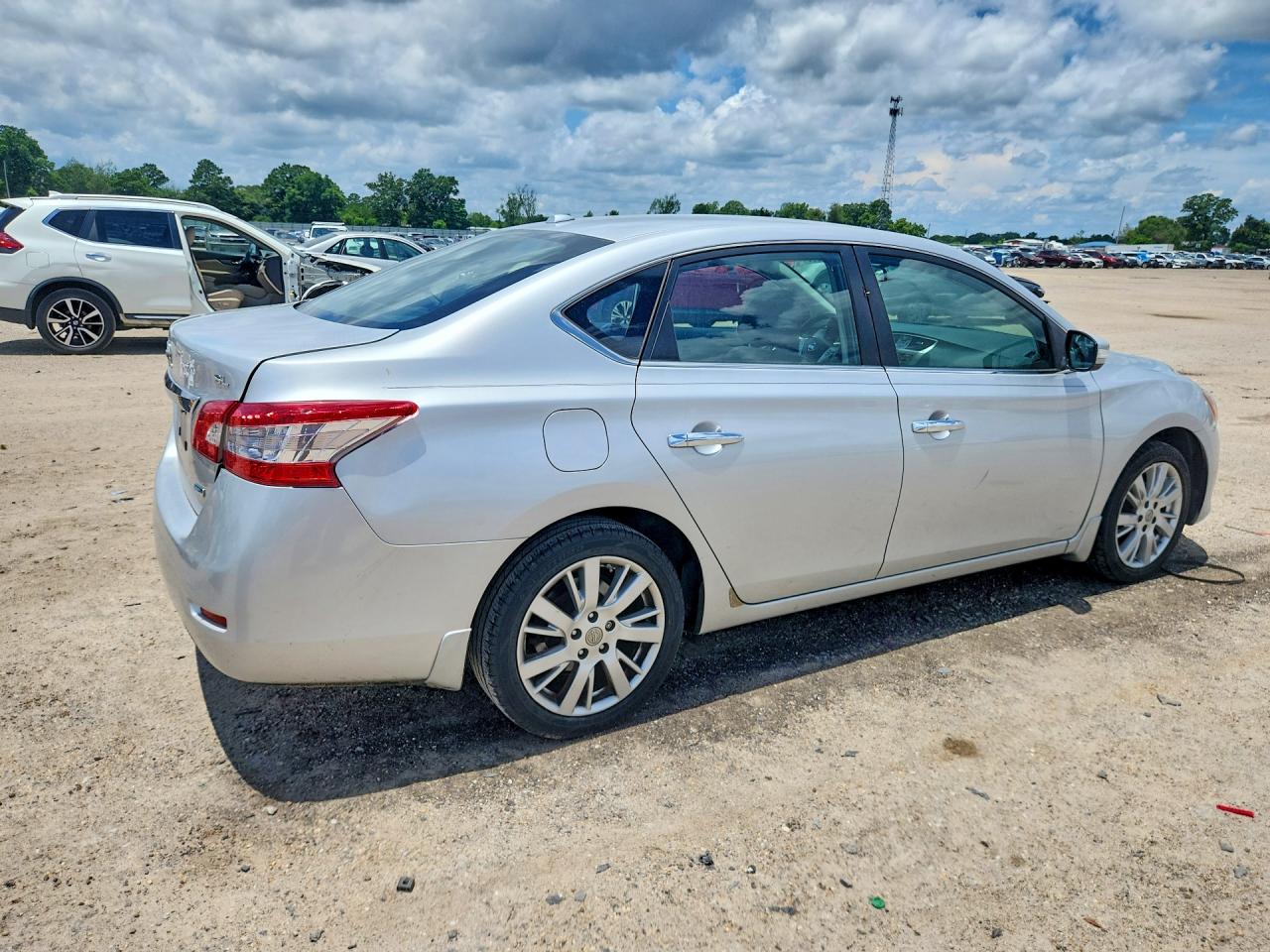 2013 Nissan Sentra S Silver vin: 3N1AB7AP2DL665979