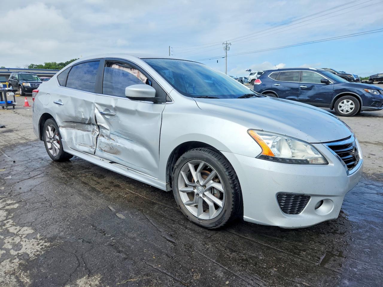 2013 Nissan Sentra S Silver vin: 3N1AB7AP2DL669238