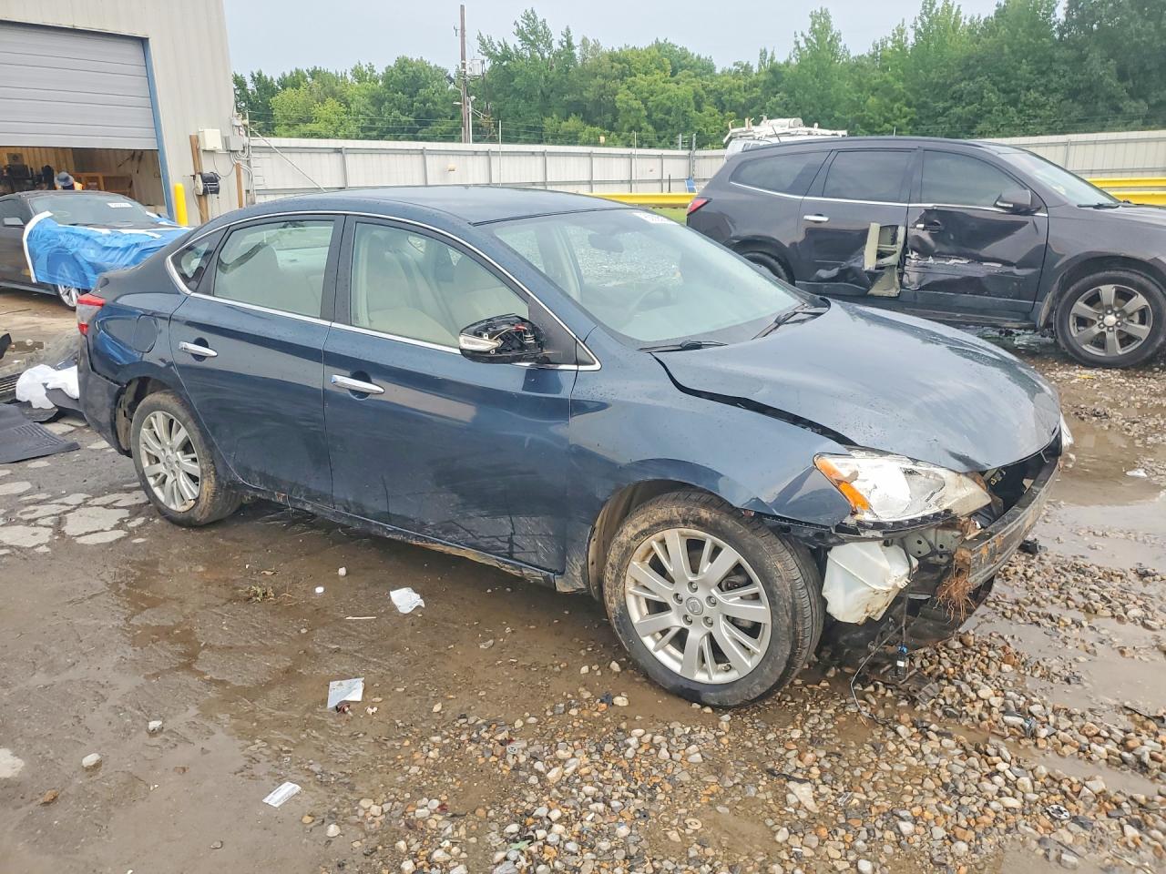 2013 Nissan Sentra S Blue vin: 3N1AB7AP2DL679381