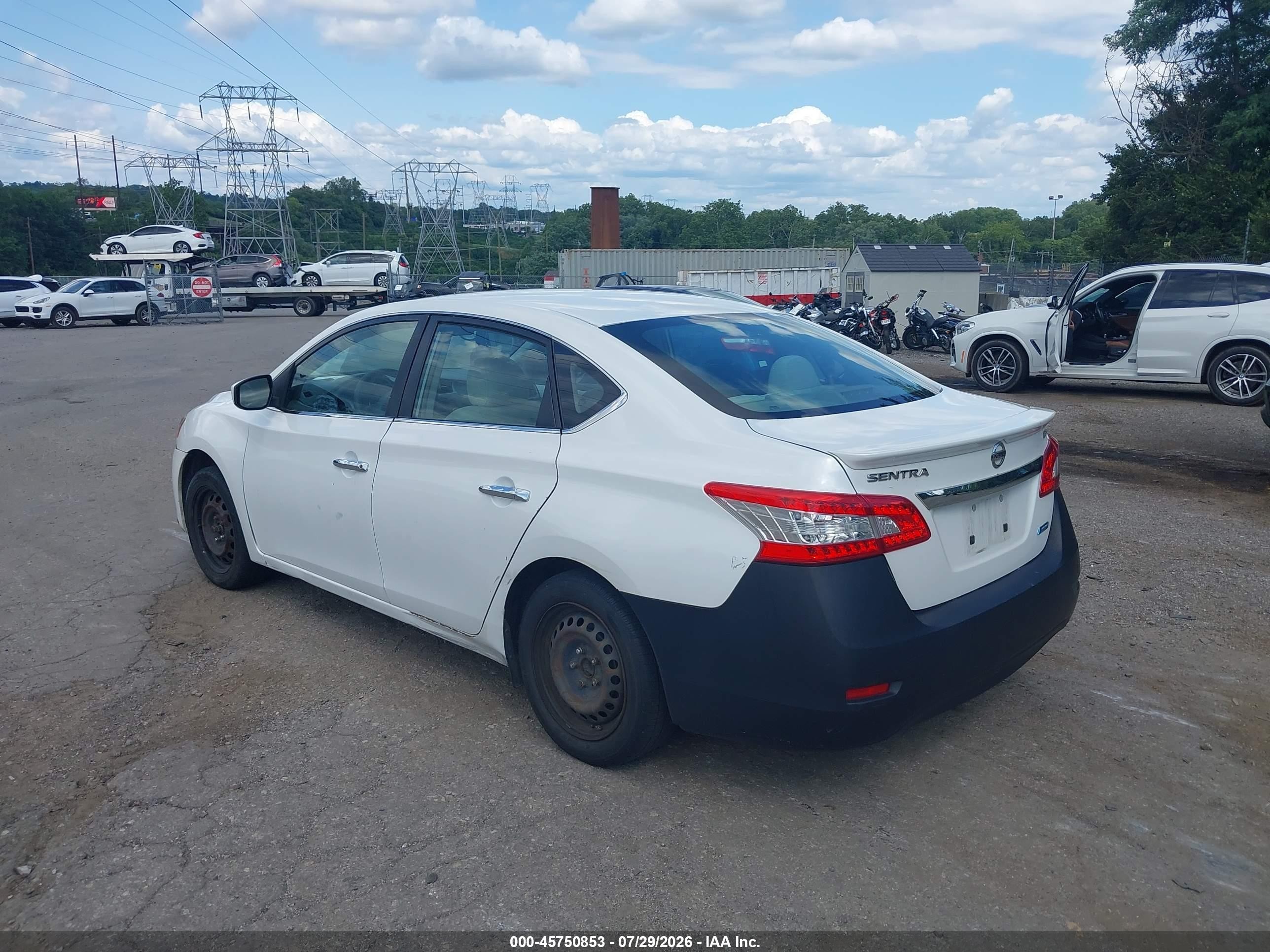 2013 Nissan Sentra Fe+ Sv White vin: 3N1AB7AP2DL683012