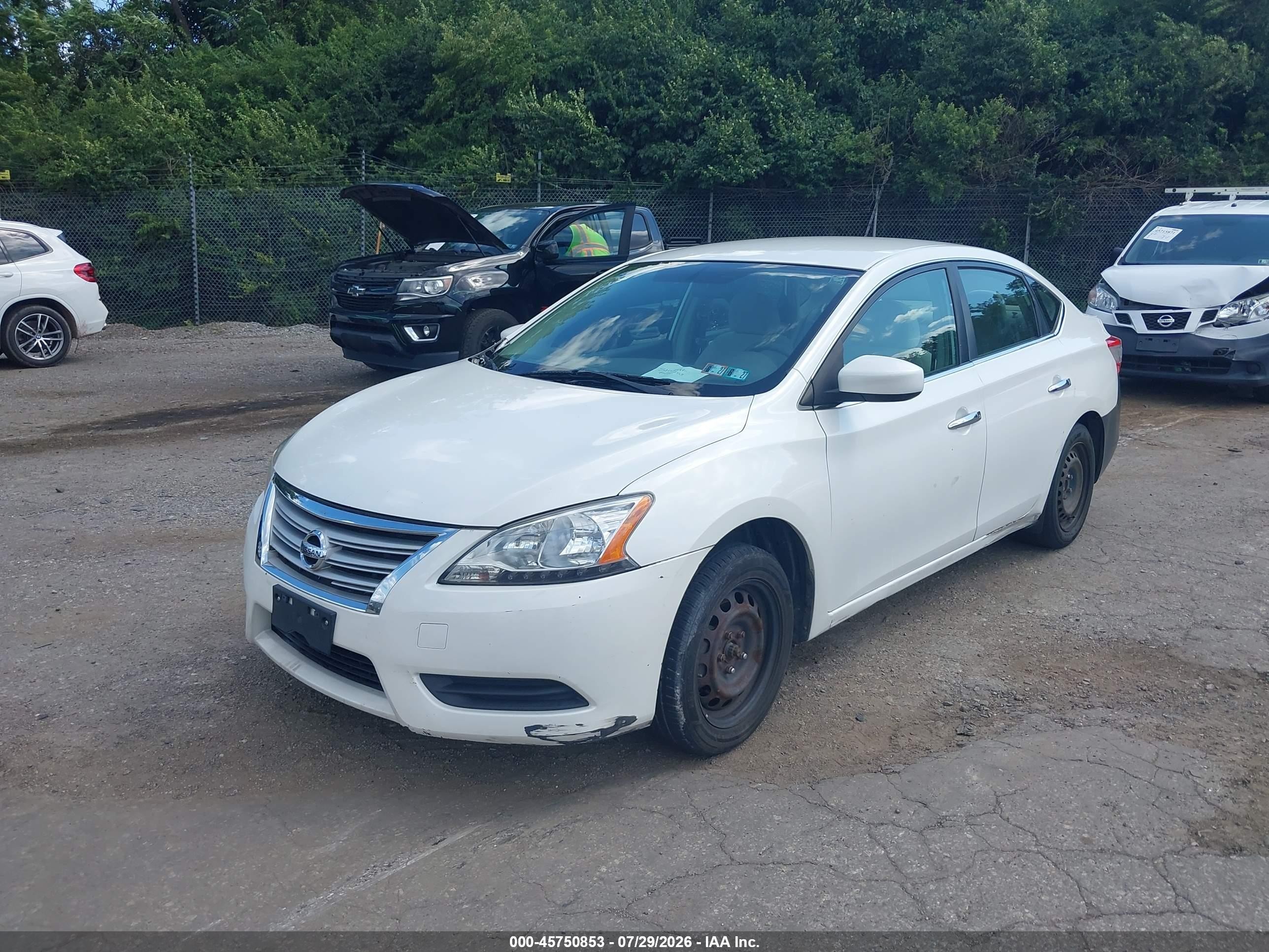 2013 Nissan Sentra Fe+ Sv White vin: 3N1AB7AP2DL683012