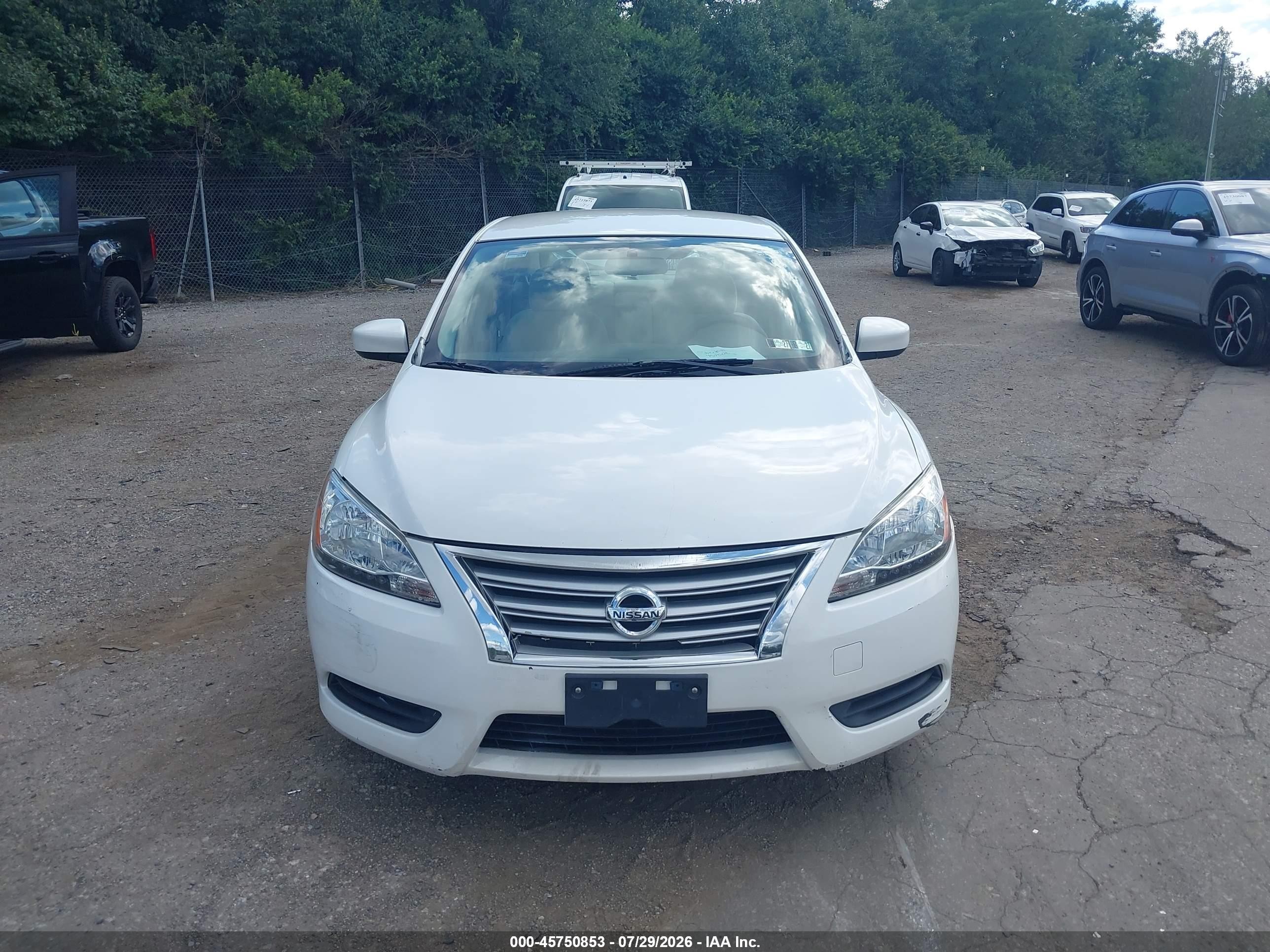 2013 Nissan Sentra Fe+ Sv White vin: 3N1AB7AP2DL683012