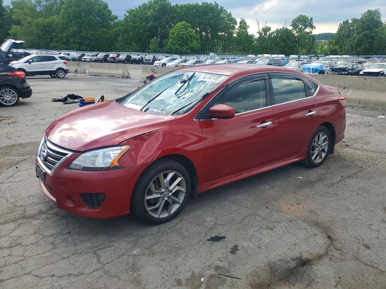 2013 Nissan Sentra S Red vin: 3N1AB7AP2DL683639
