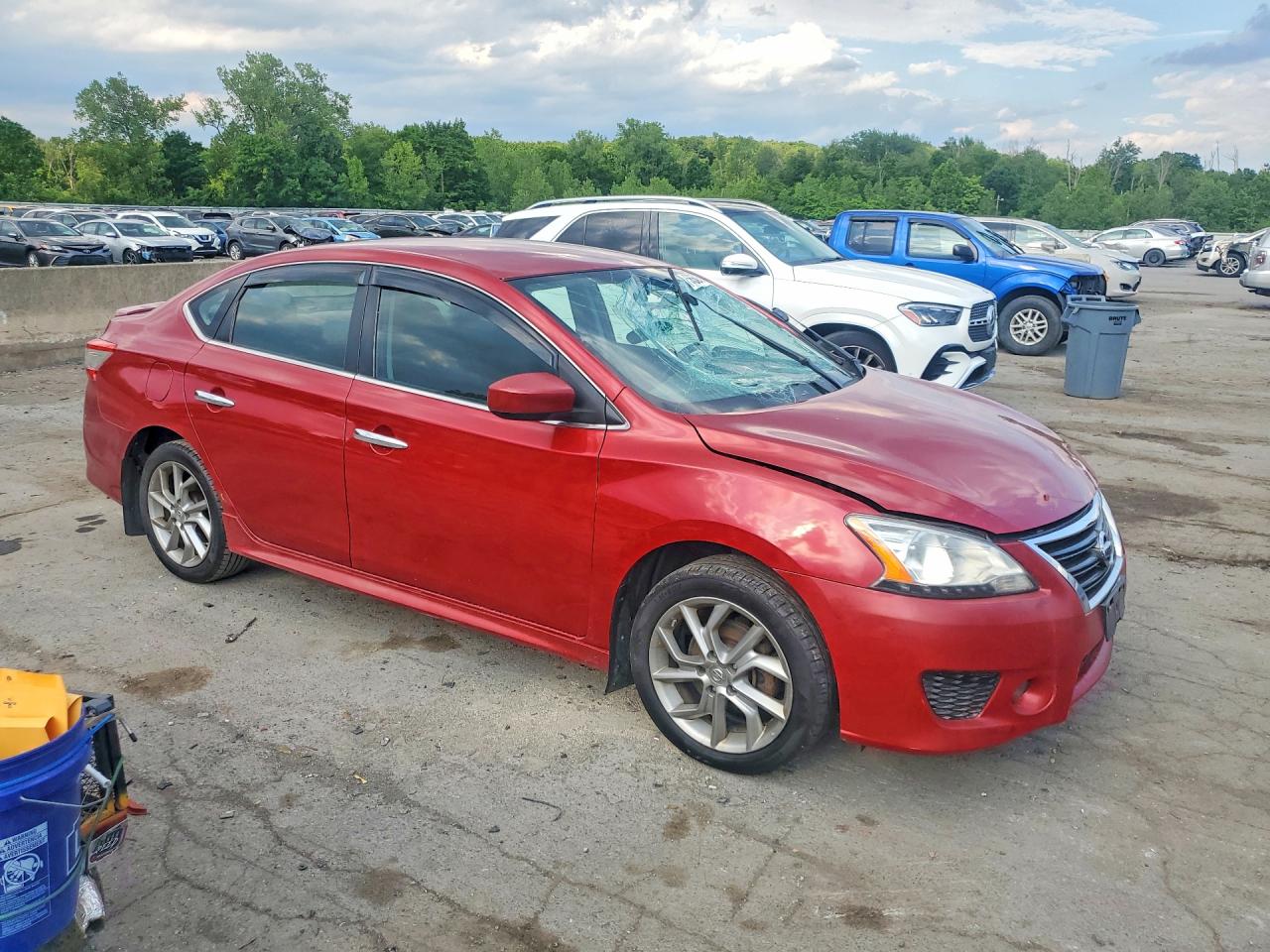 2013 Nissan Sentra S Red vin: 3N1AB7AP2DL683639