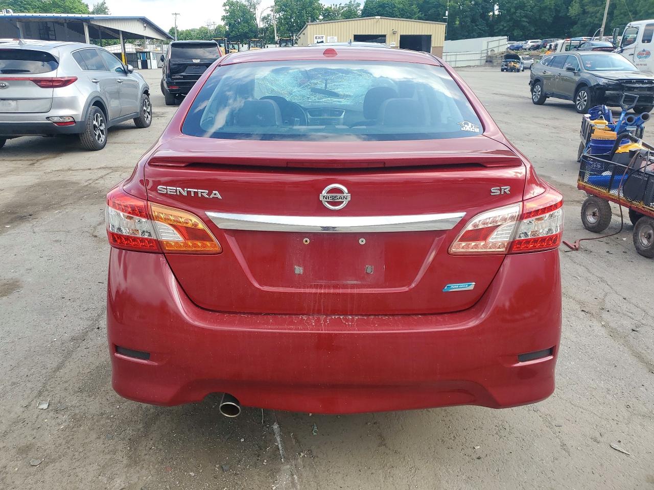 2013 Nissan Sentra S Red vin: 3N1AB7AP2DL683639