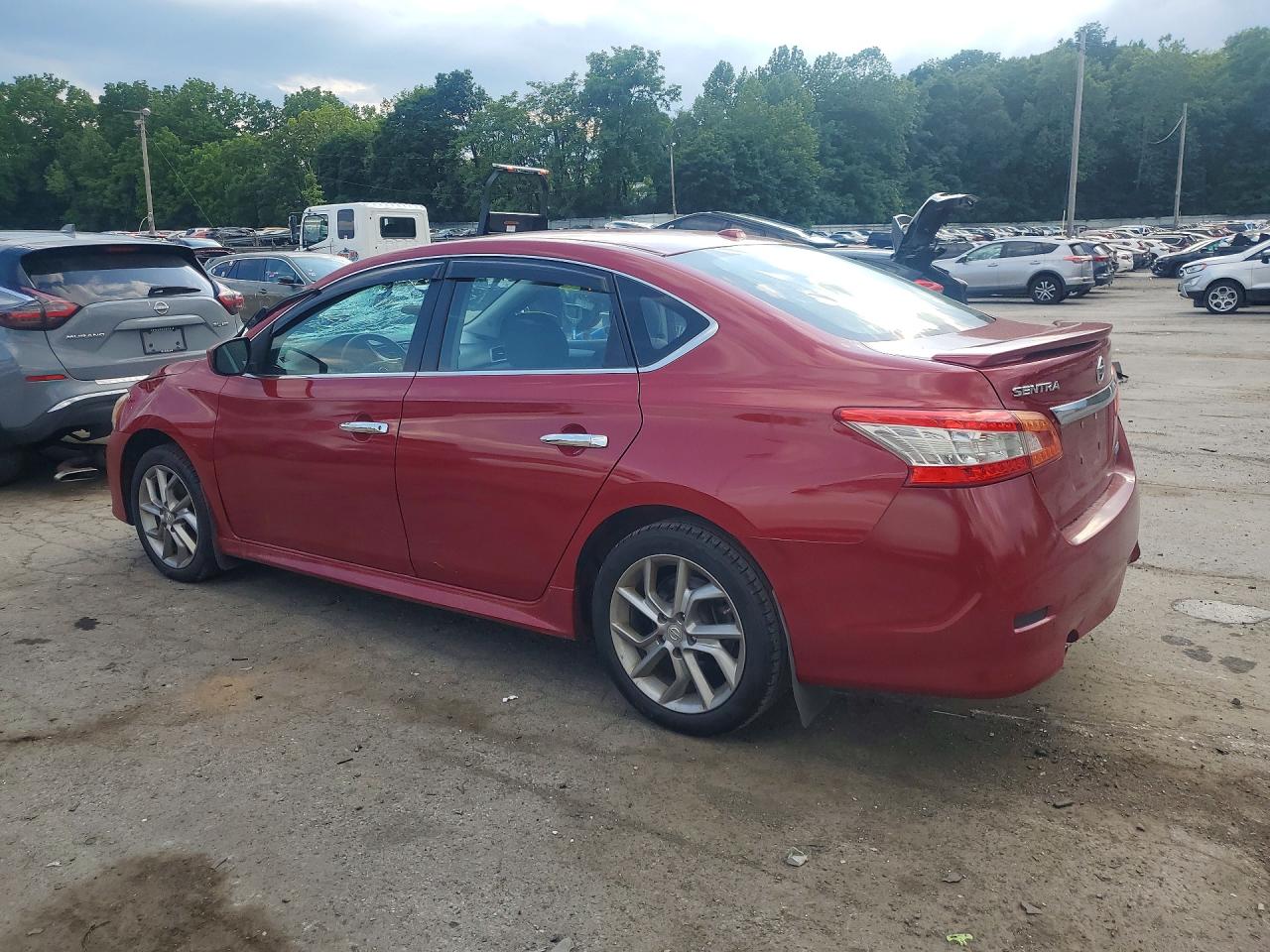 2013 Nissan Sentra S Red vin: 3N1AB7AP2DL683639