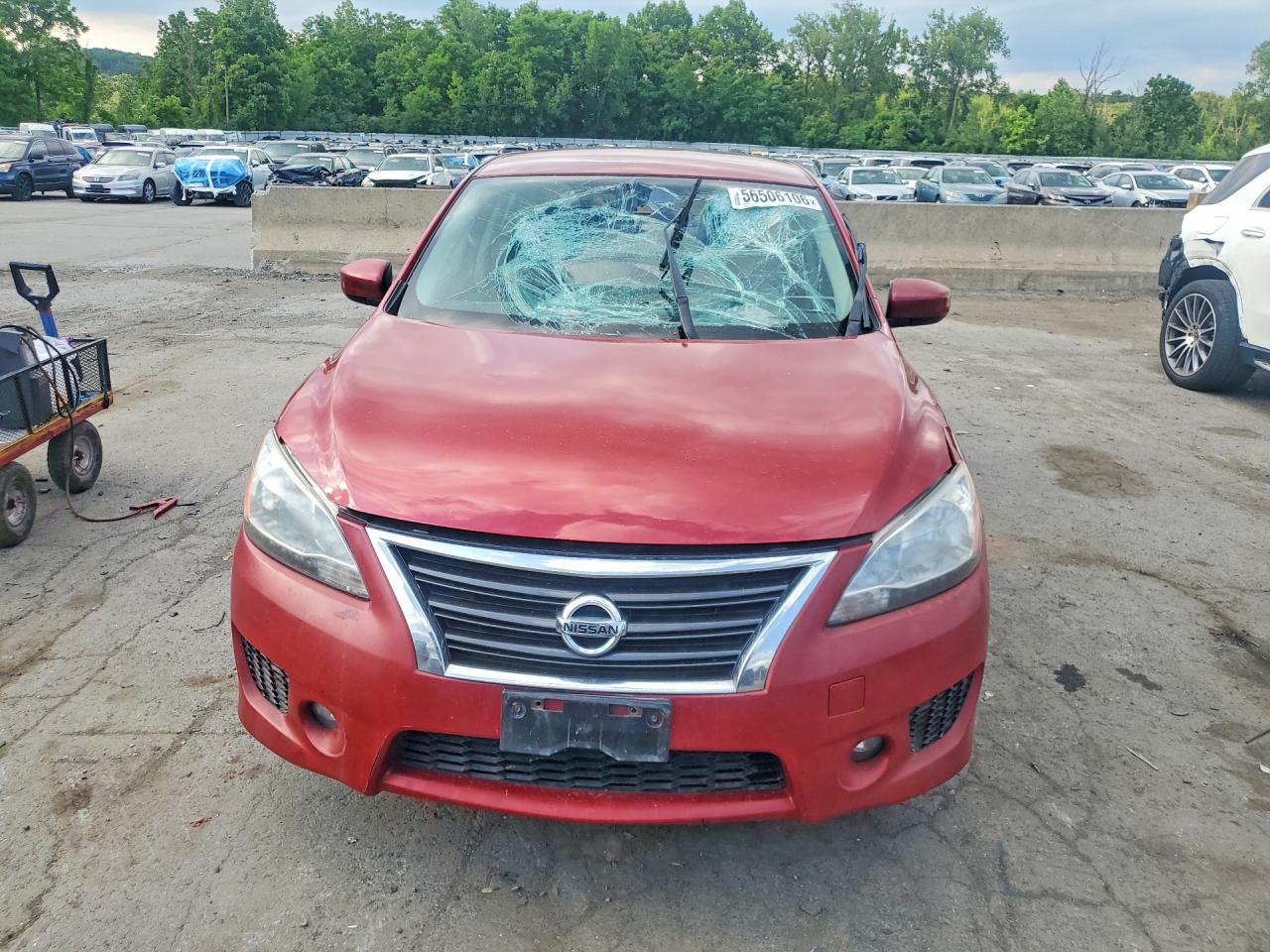2013 Nissan Sentra S Red vin: 3N1AB7AP2DL683639