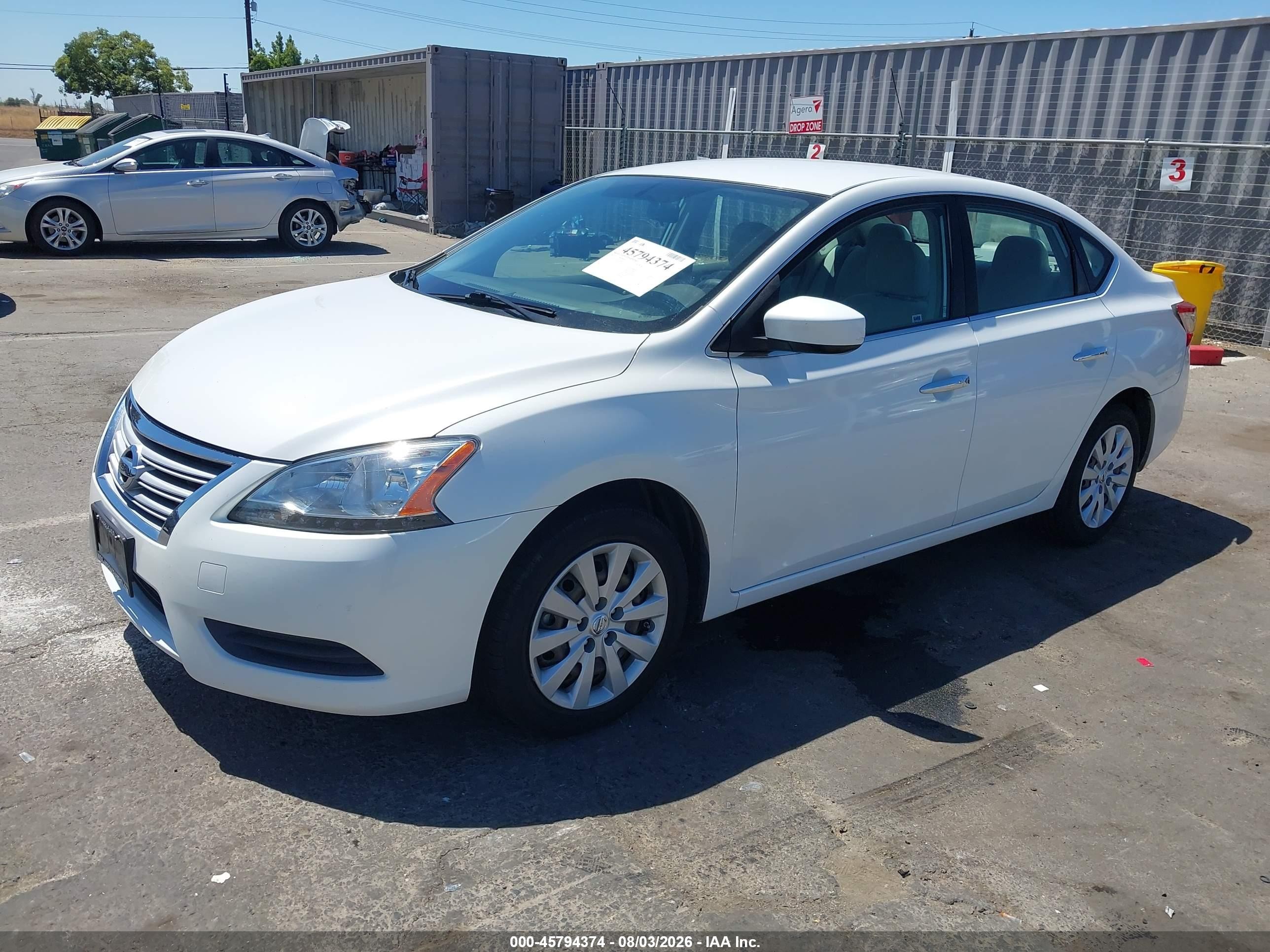 2013 Nissan Sentra Sv White vin: 3N1AB7AP2DL684905